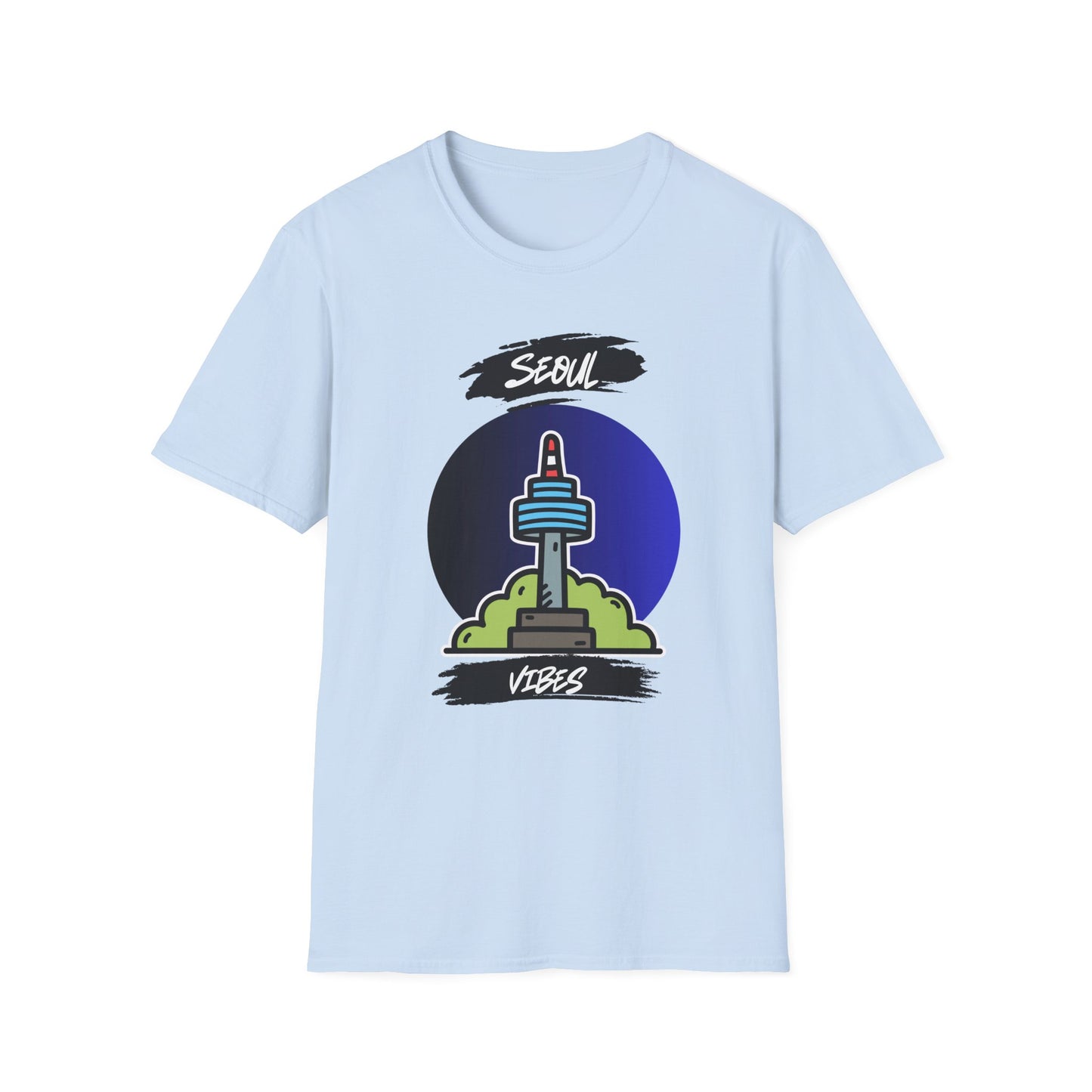 Seoul Vibes explorer T-shirt-light blue