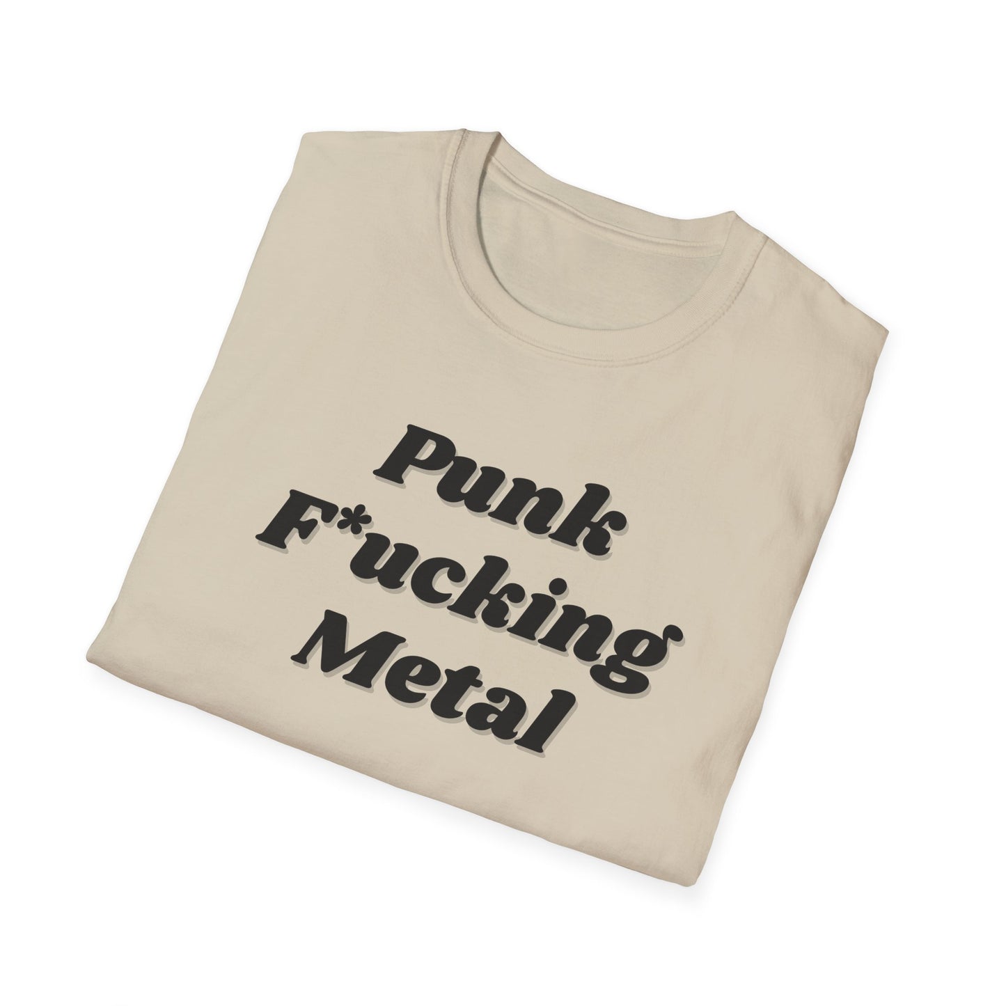 Punk F*cking Metal Unisex Softstyle T-Shirt - Edgy Graphic Tee for Music Lovers