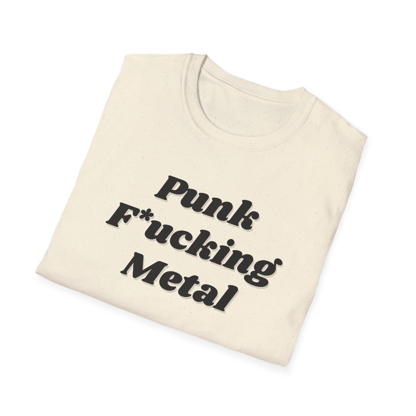 Punk F*cking Metal Unisex Softstyle T-Shirt - Edgy Graphic Tee for Music Lovers