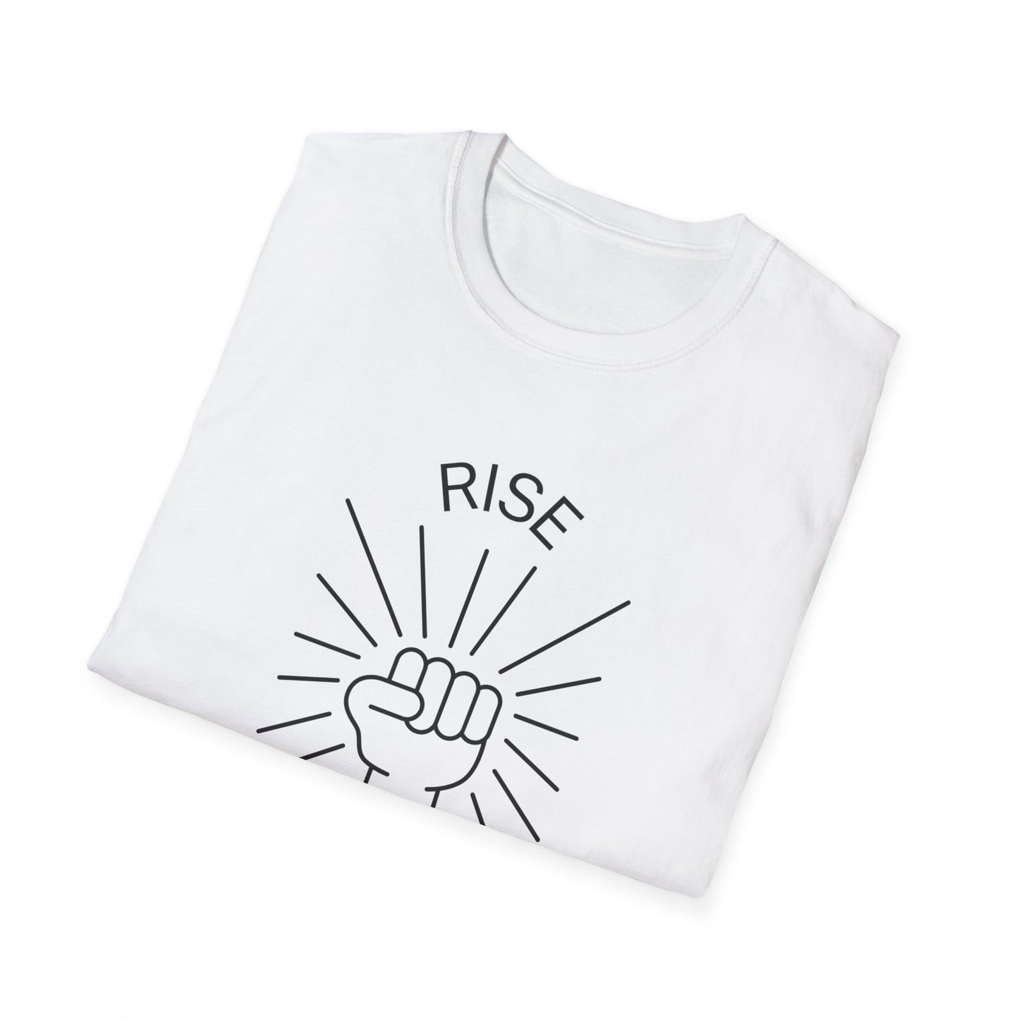 Rise Above Unisex Softstyle T-Shirt - Empowering Graphic Tee