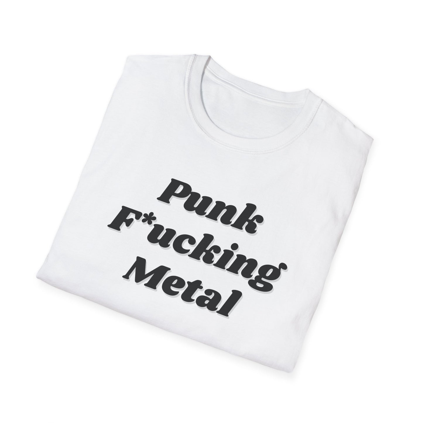 Punk F*cking Metal Unisex Softstyle T-Shirt - Edgy Graphic Tee for Music Lovers