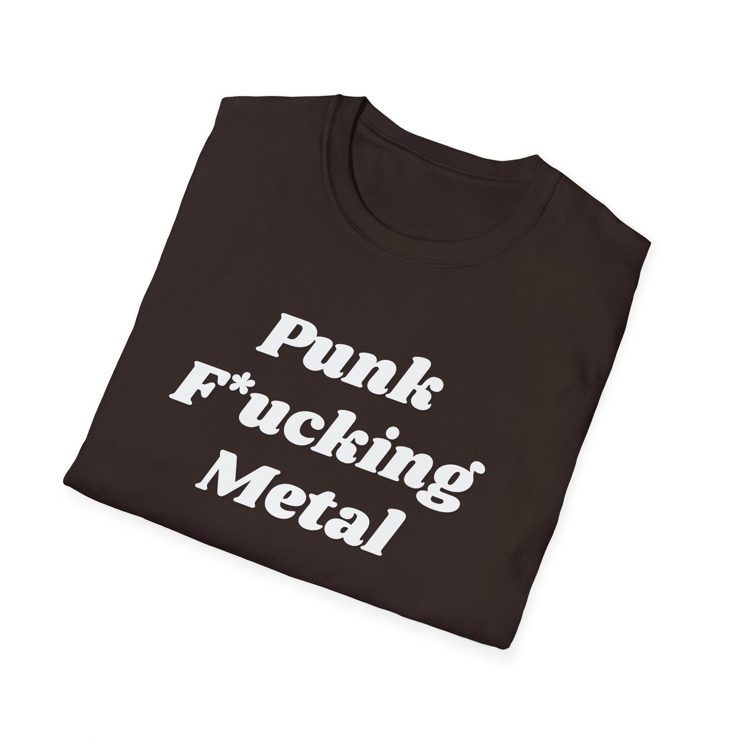 Punk F*cking Metal Unisex Softstyle T-Shirt - Edgy Graphic Tee for Music Lovers