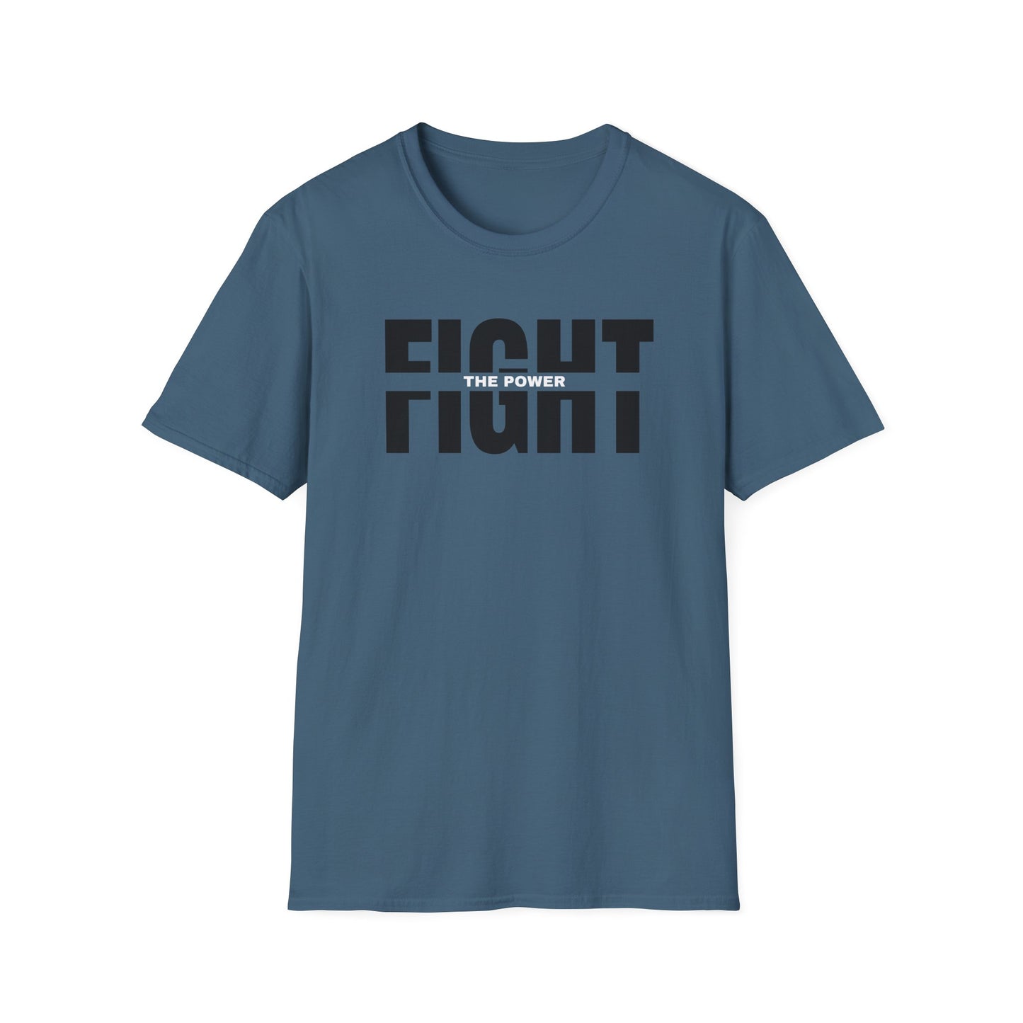 fight the pwer t-shirt-blue
