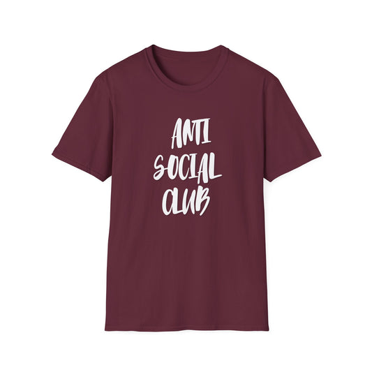 Anti Social Club-T-shirt-dark red