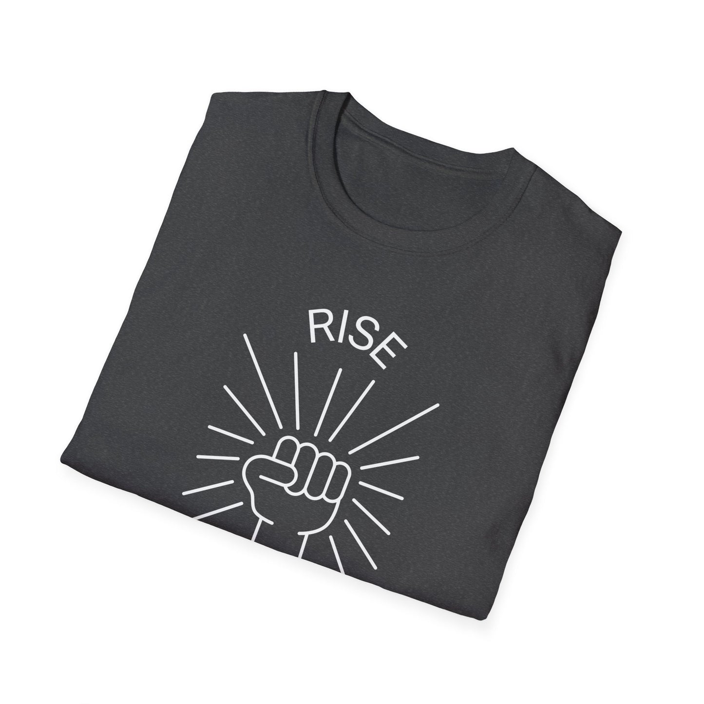 Rise Above Unisex Softstyle T-Shirt - Empowering Graphic Tee