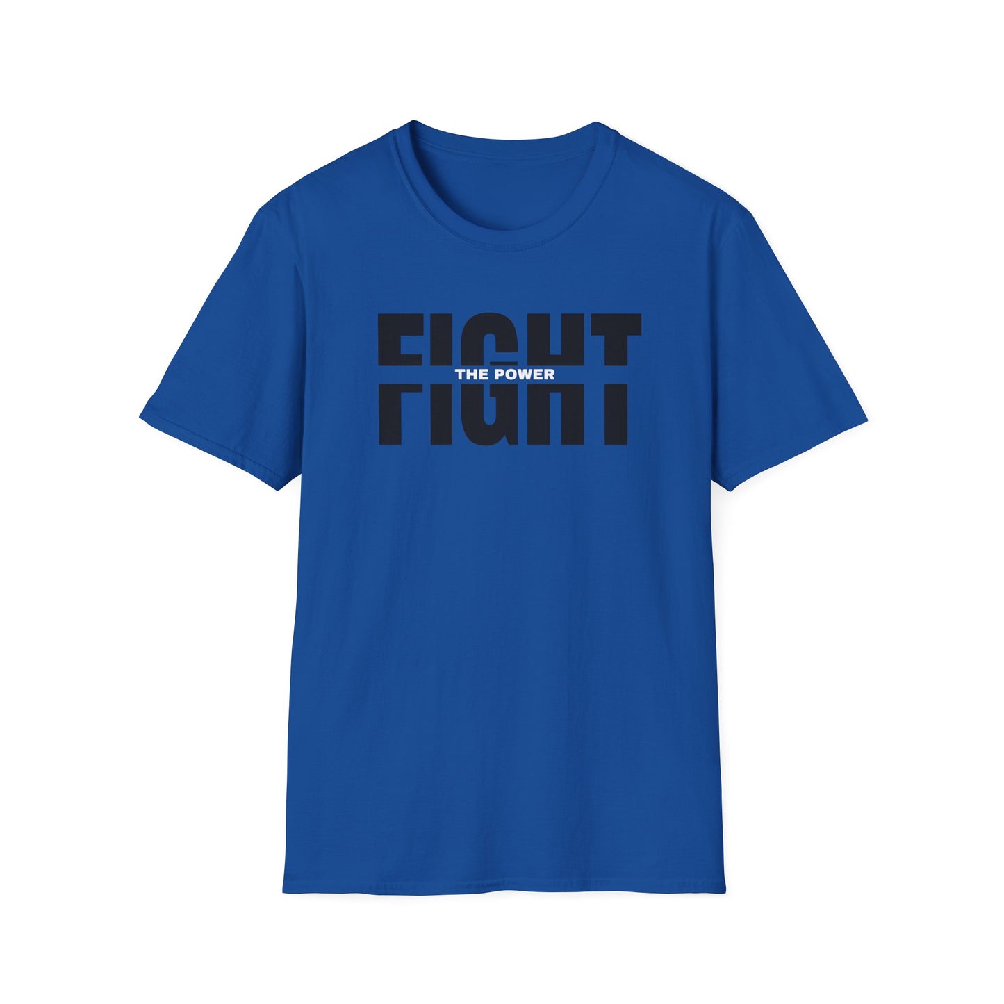 fight the pwer t-shirt=blue
