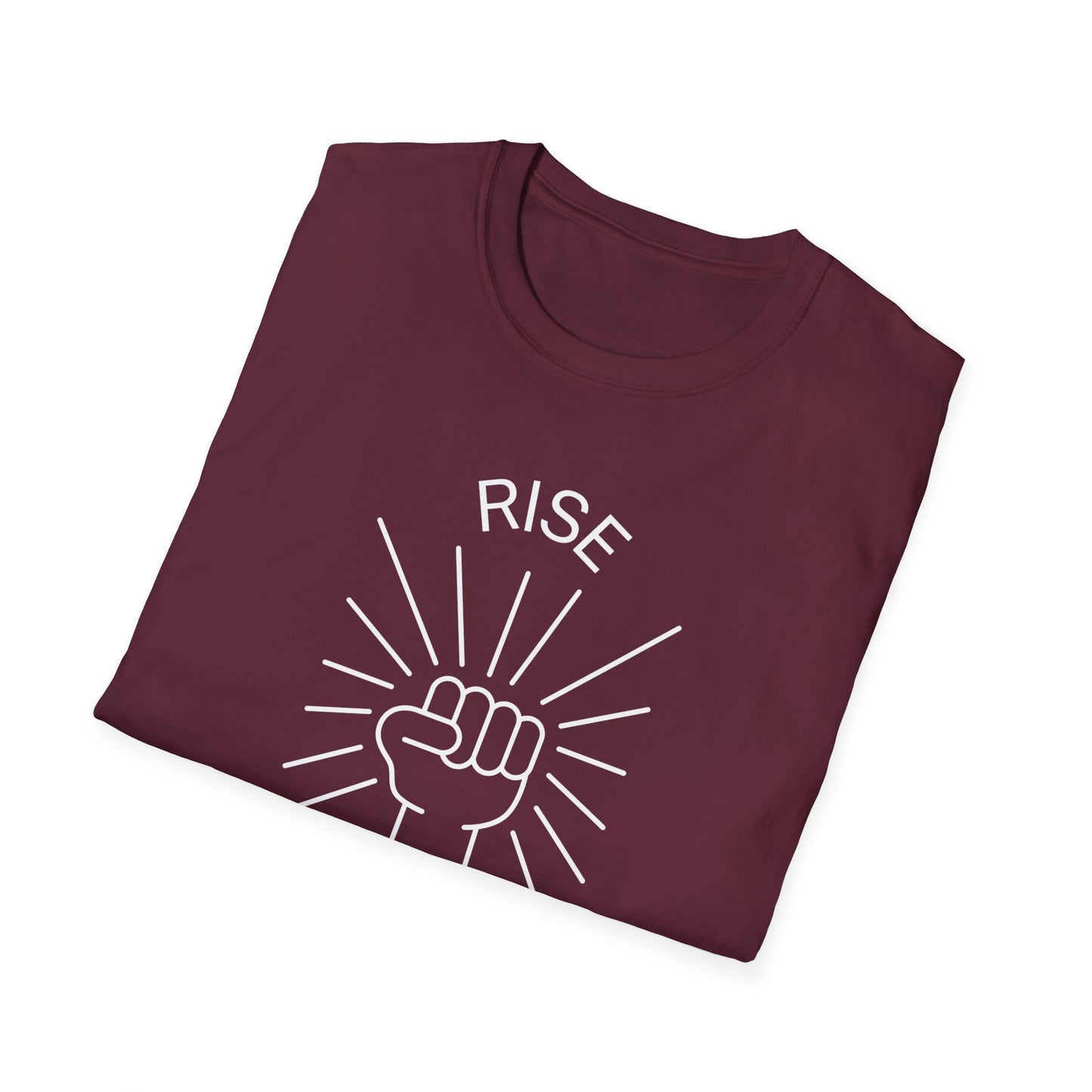 Rise Above Unisex Softstyle T-Shirt - Empowering Graphic Tee