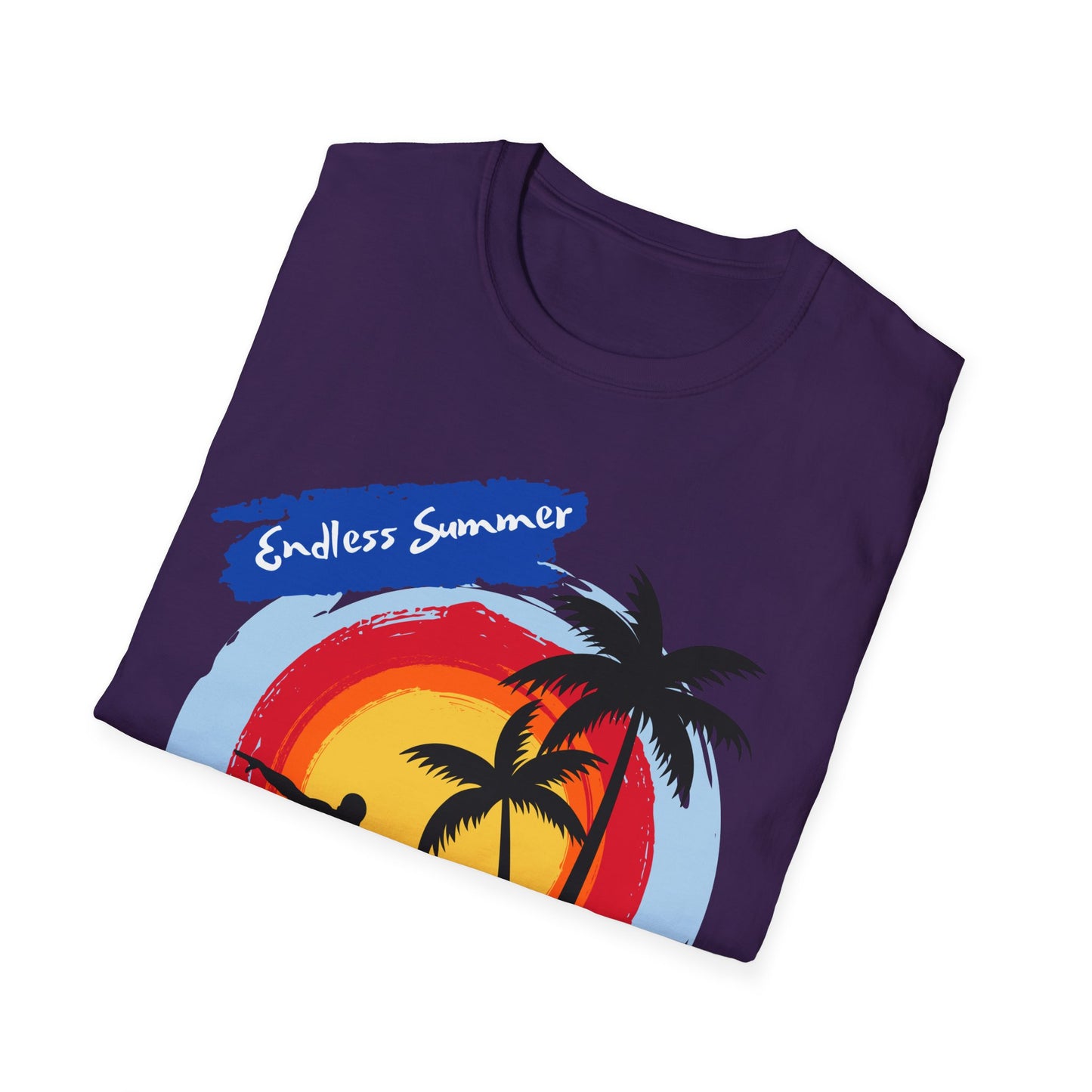 Endless Summer Vibes Unisex Softstyle T-Shirt. Design for the surfer.