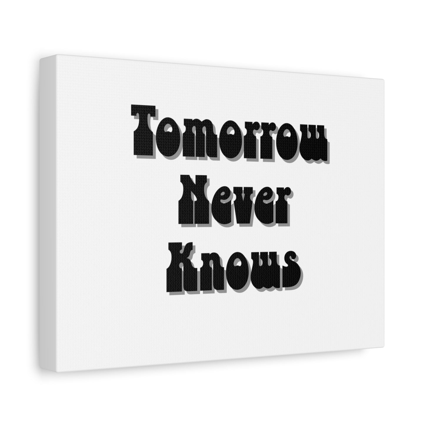 Wall Art-Inspirational Canvas - 'Tomorrow Never Knows'white