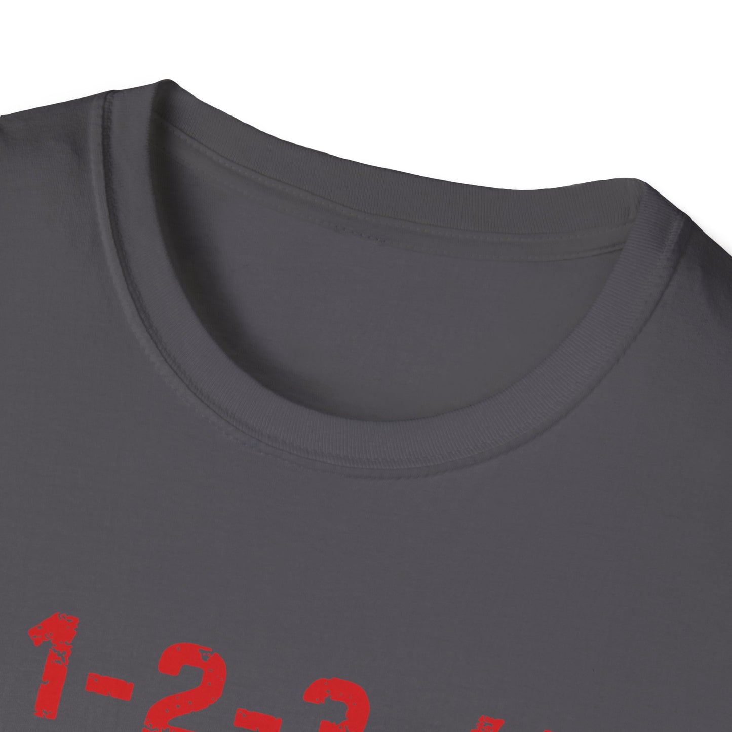 1-2-3-4! Unisex Softstyle T-Shirt - Design for the punk rock fan.