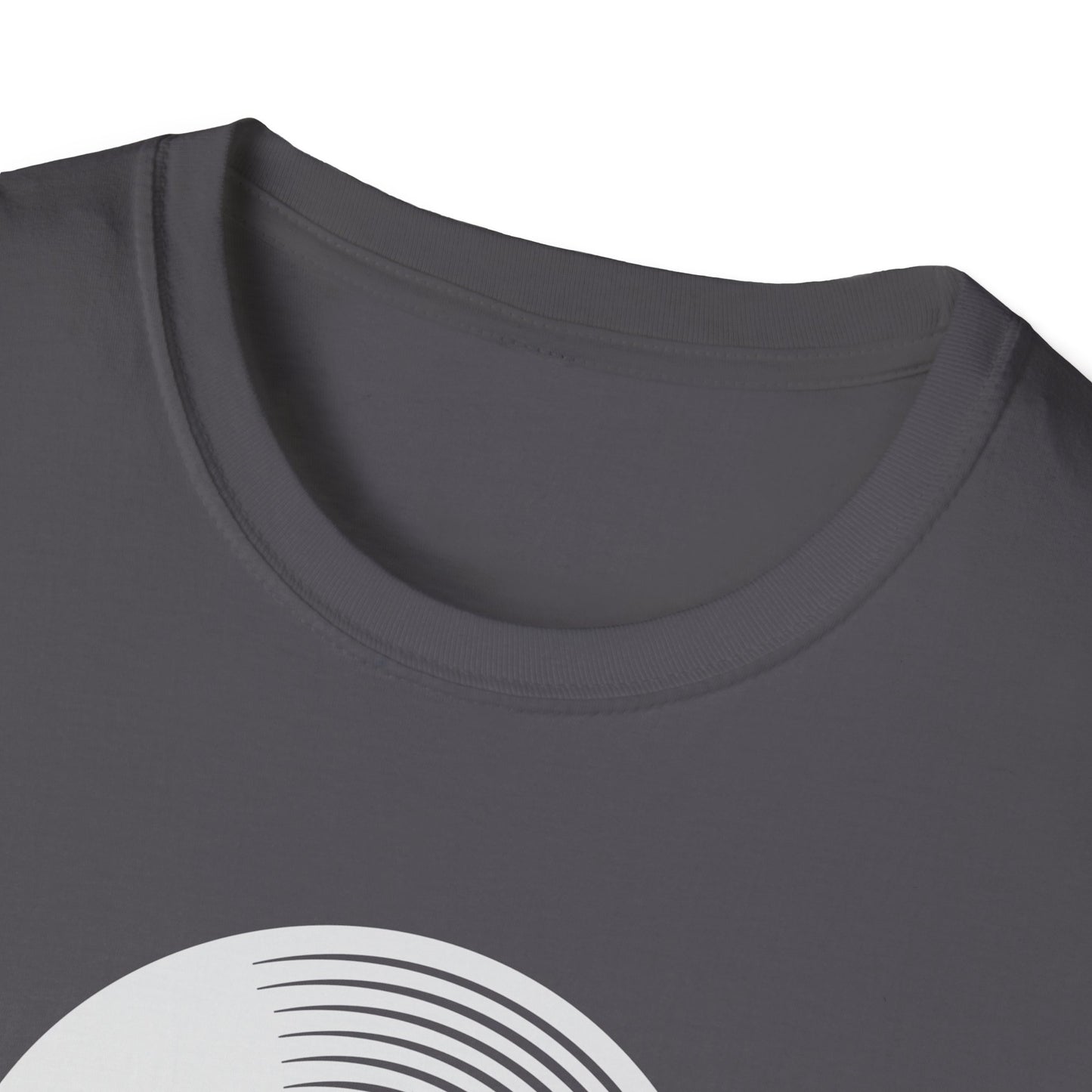 Spin The Black Circle Unisex Softstyle T-Shirt - Graphic Tee for Vinyl Enthusiasts