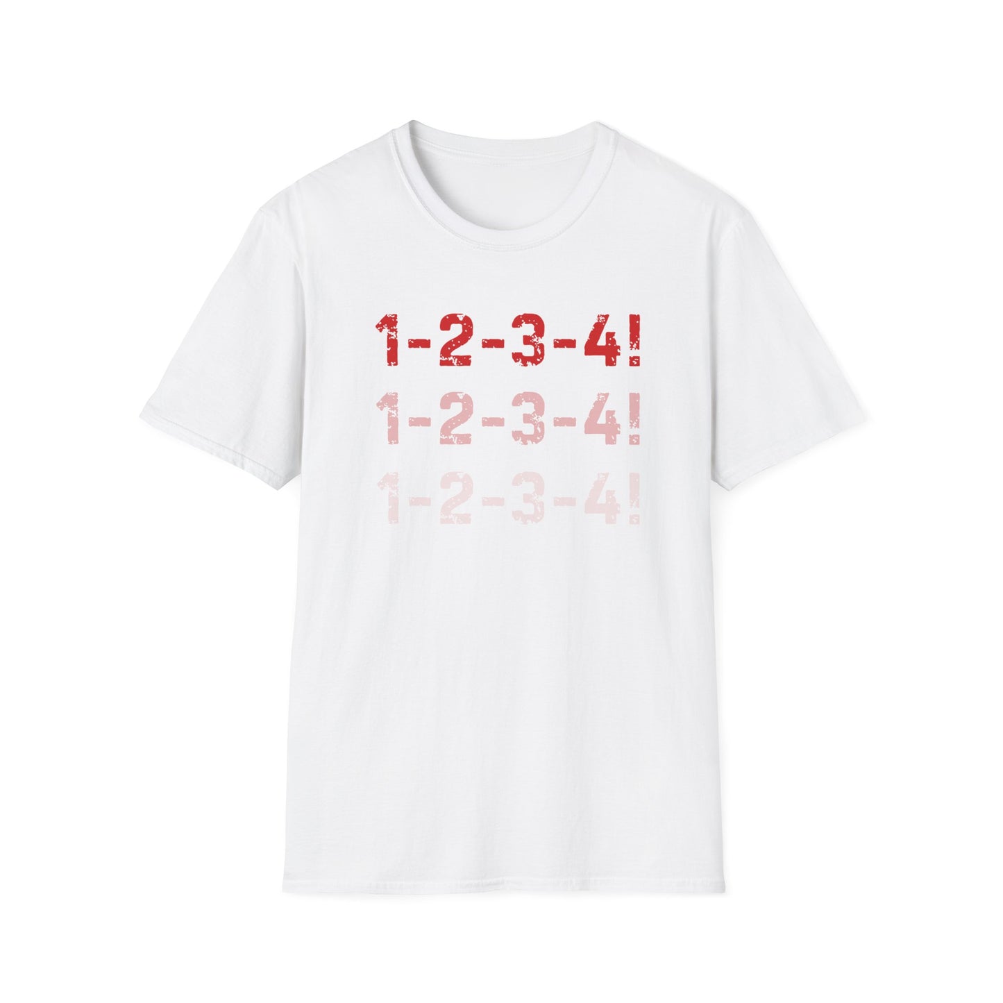 1-2-3-4 punk rock T-shirt-white