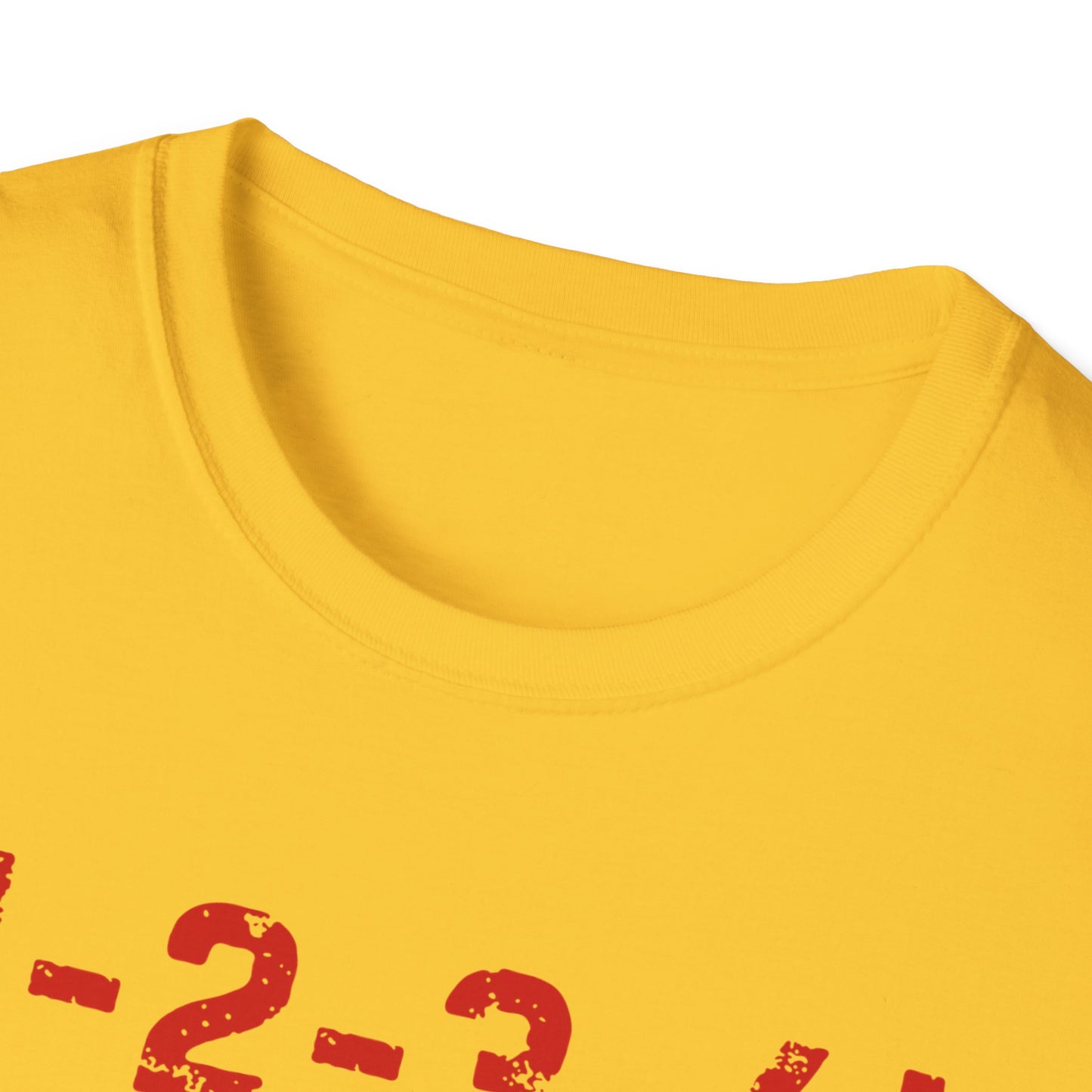1-2-3-4! Unisex Softstyle T-Shirt - Design for the punk rock fan.