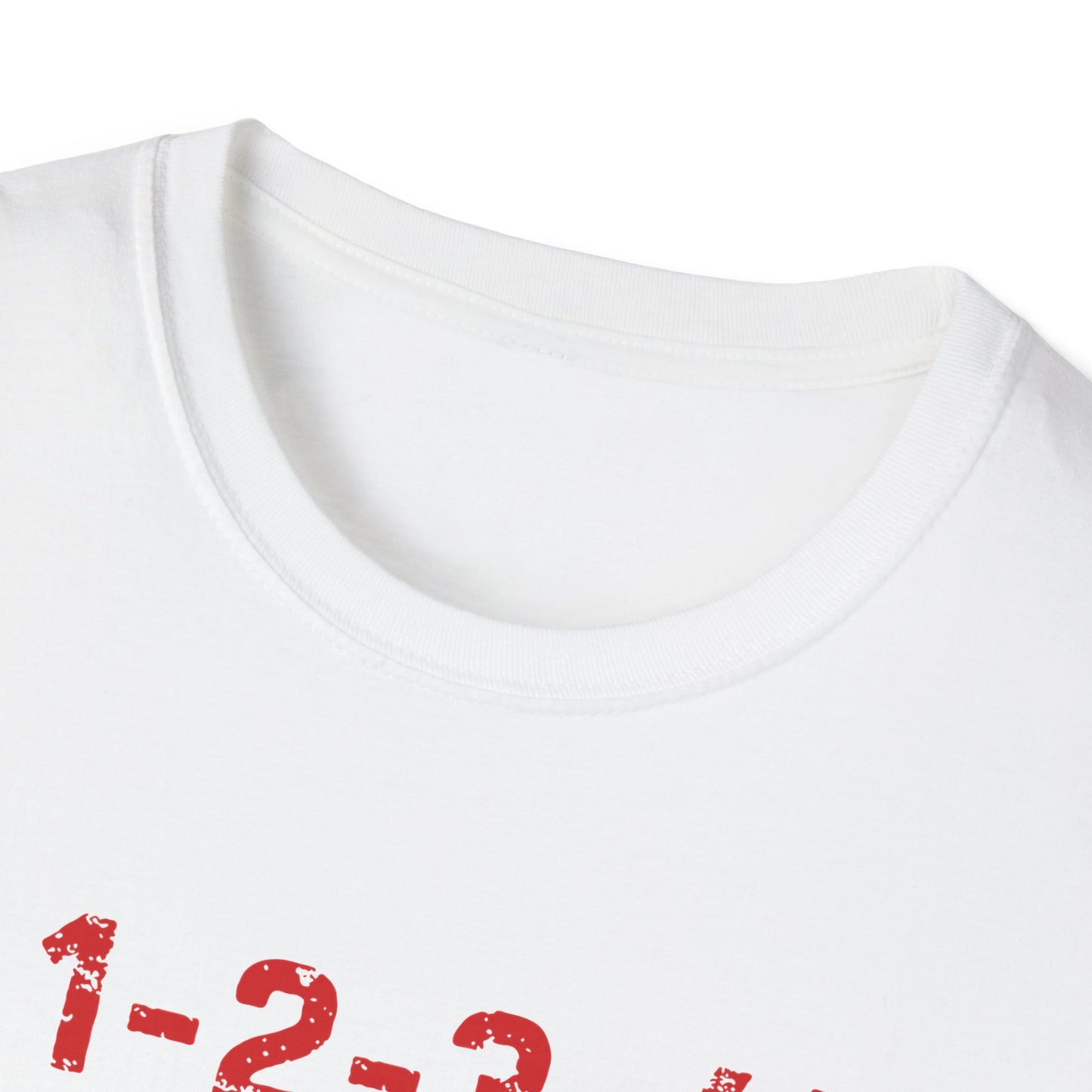 1-2-3-4! Unisex Softstyle T-Shirt - Design for the punk rock fan.