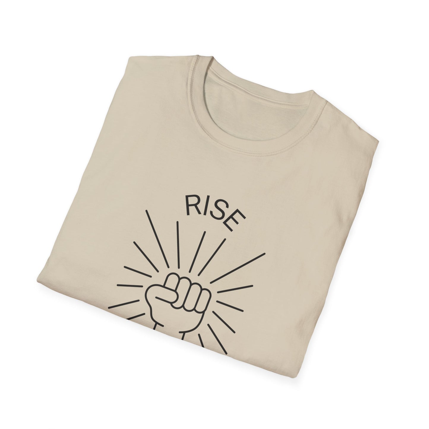 Rise Above Unisex Softstyle T-Shirt - Empowering Graphic Tee