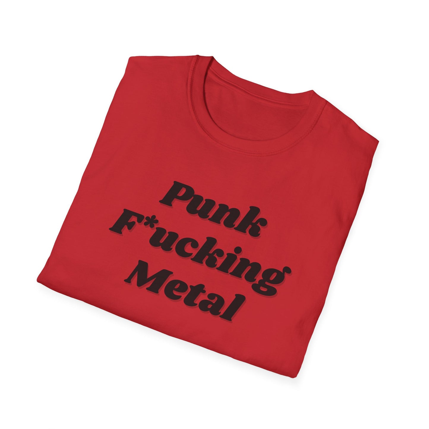 Punk F*cking Metal Unisex Softstyle T-Shirt - Edgy Graphic Tee for Music Lovers