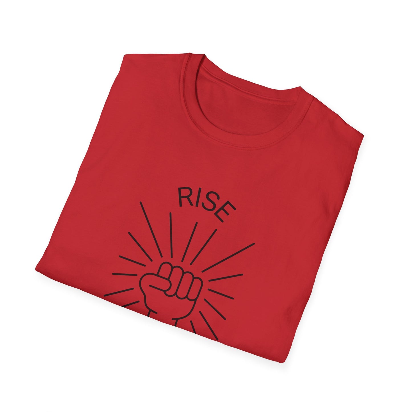 Rise Above Unisex Softstyle T-Shirt - Empowering Graphic Tee