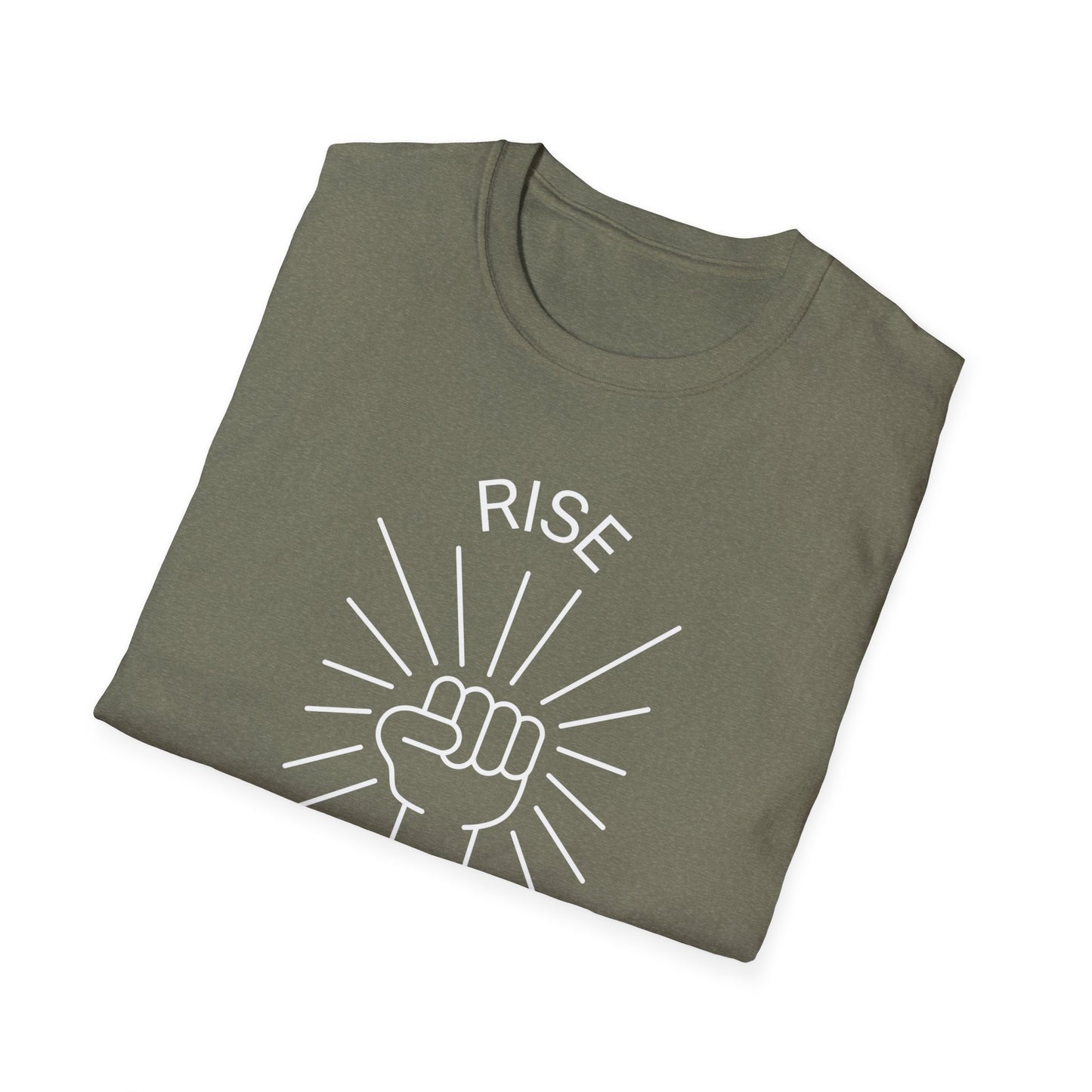Rise Above Unisex Softstyle T-Shirt - Empowering Graphic Tee