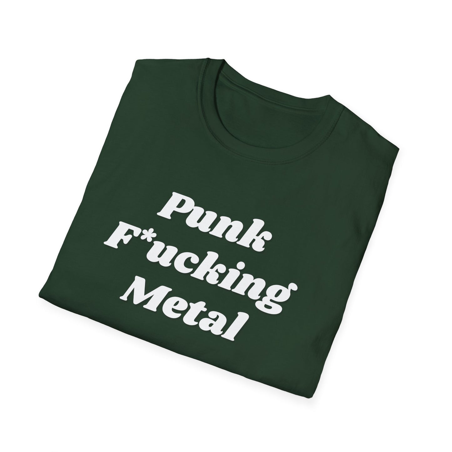 Punk F*cking Metal Unisex Softstyle T-Shirt - Edgy Graphic Tee for Music Lovers