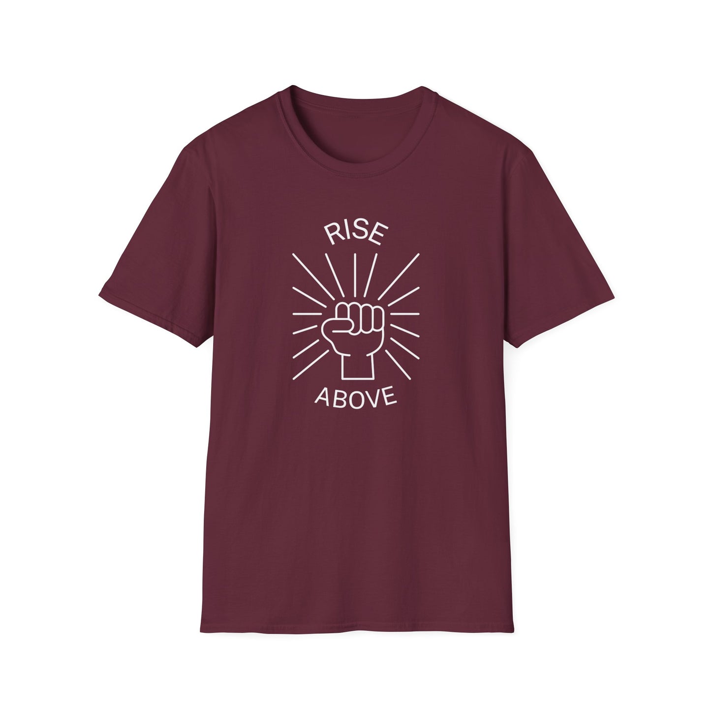 rise above T-shirt-dark red