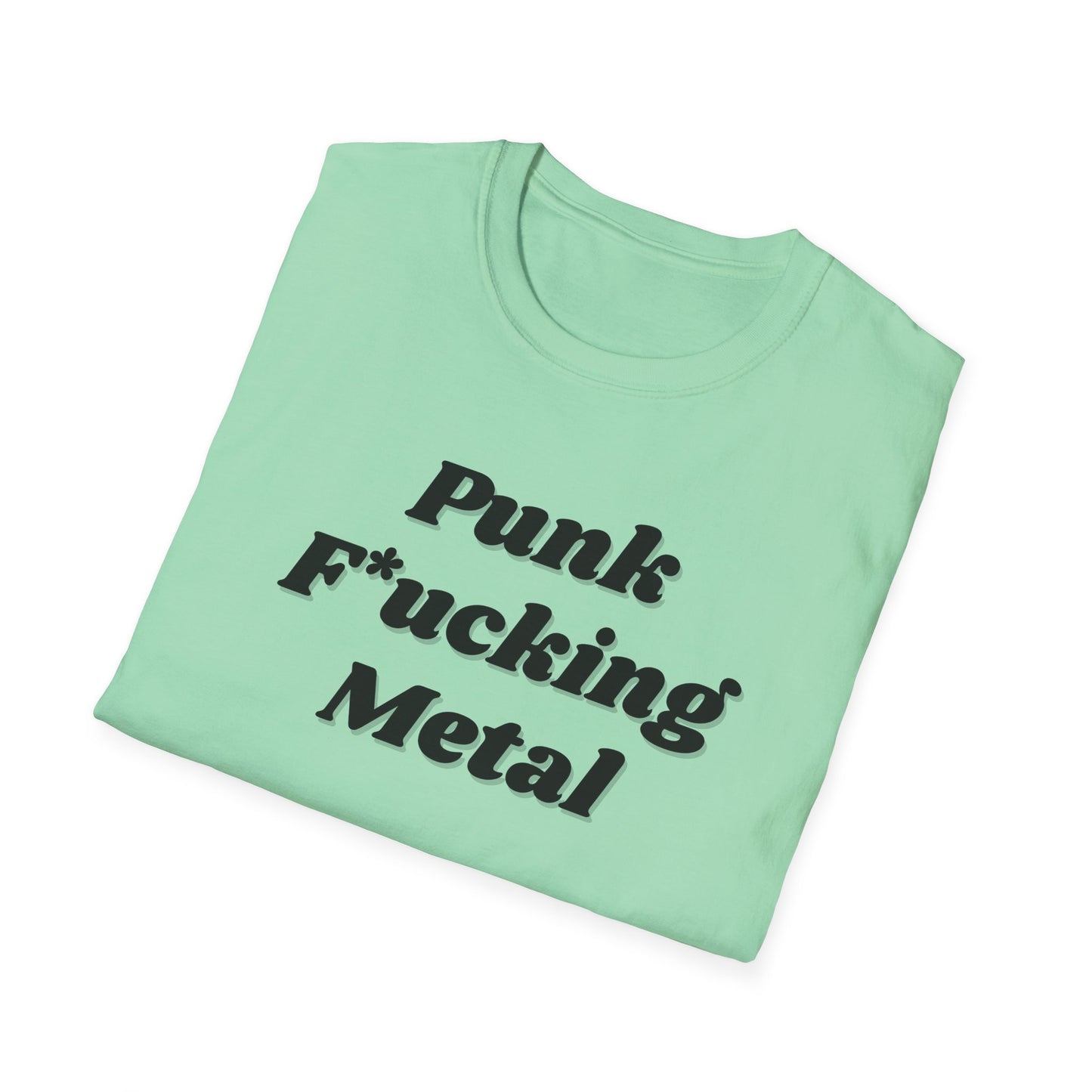 Punk F*cking Metal Unisex Softstyle T-Shirt - Edgy Graphic Tee for Music Lovers