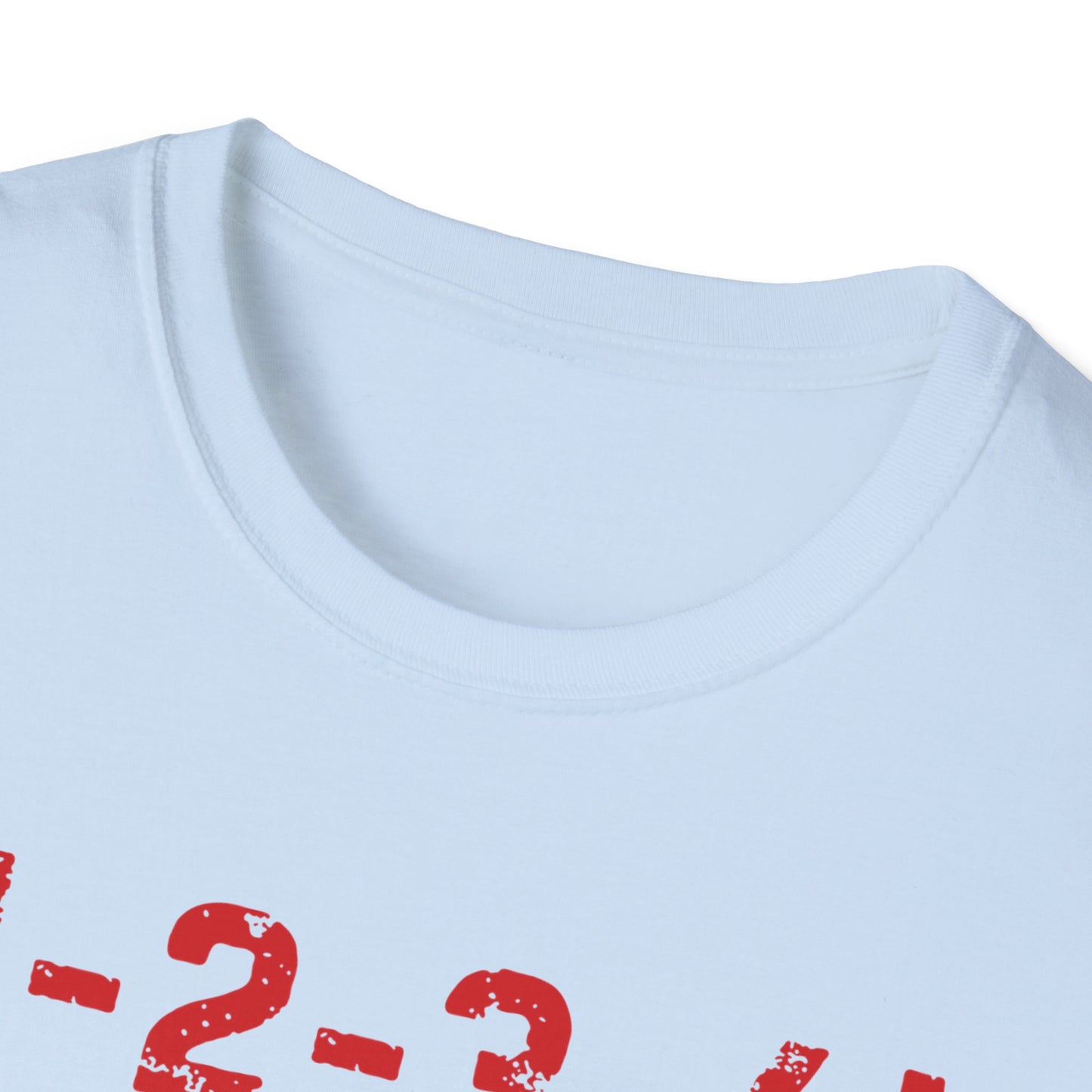 1-2-3-4! Unisex Softstyle T-Shirt - Design for the punk rock fan.