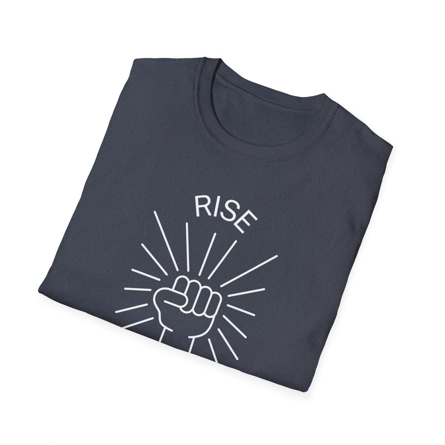 Rise Above Unisex Softstyle T-Shirt - Empowering Graphic Tee