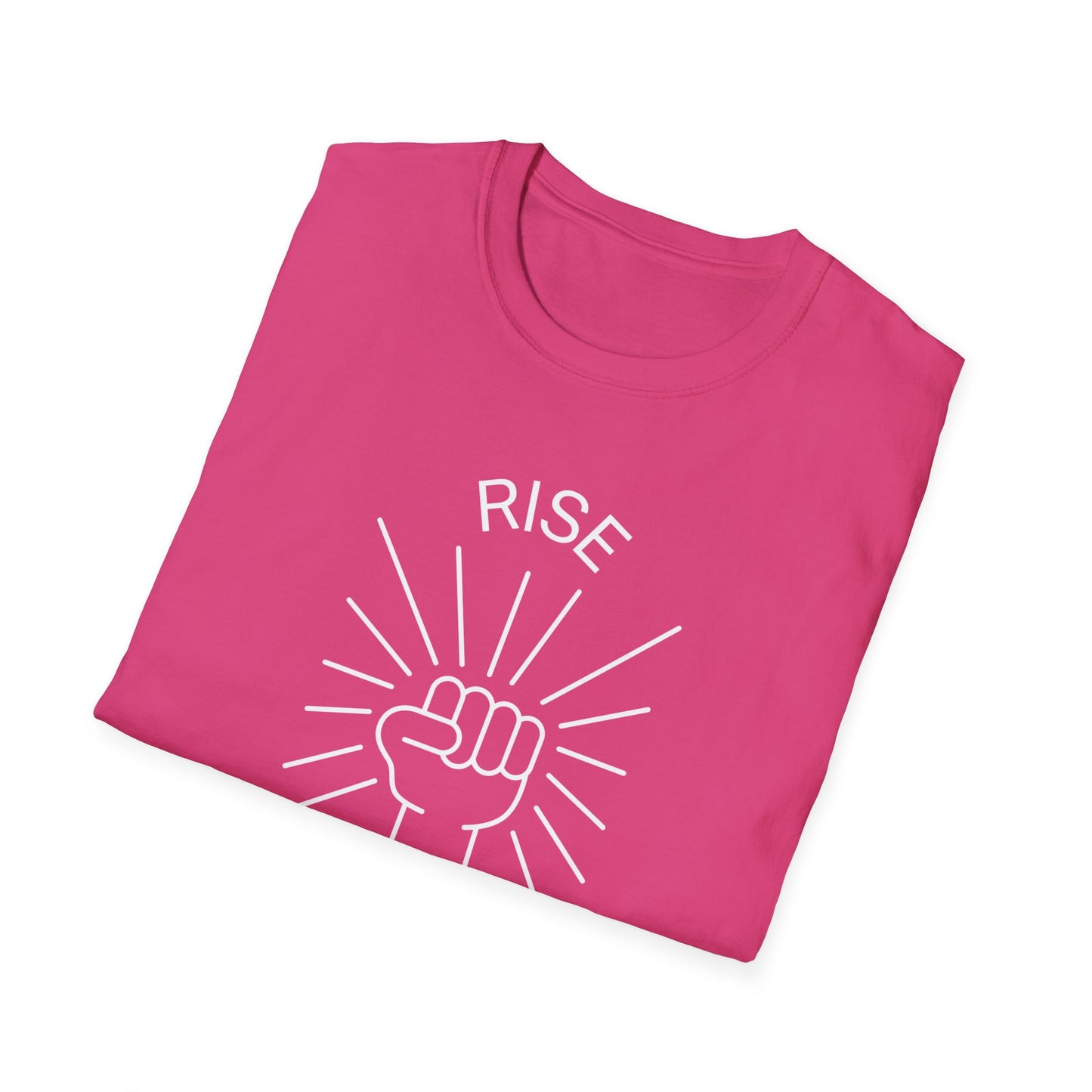 Rise Above Unisex Softstyle T-Shirt - Empowering Graphic Tee