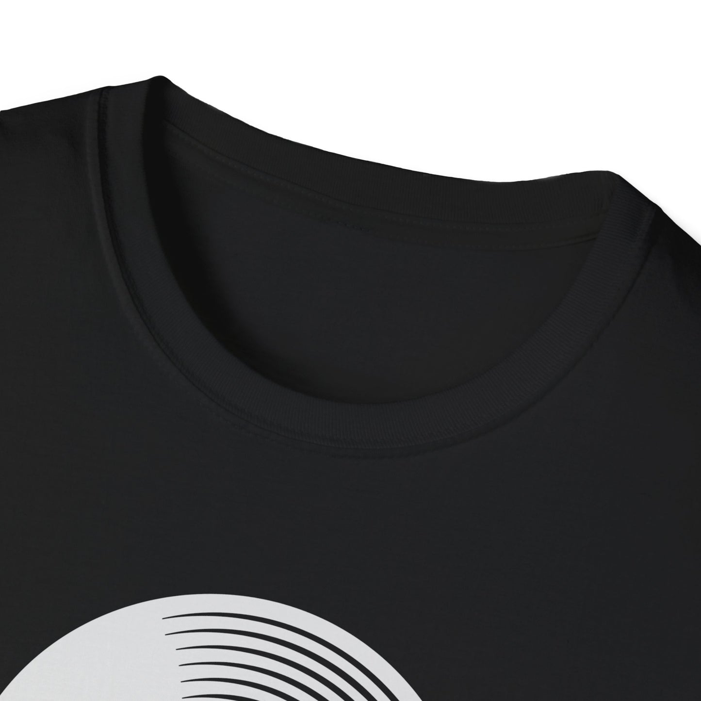 Spin The Black Circle Unisex Softstyle T-Shirt - Graphic Tee for Vinyl Enthusiasts