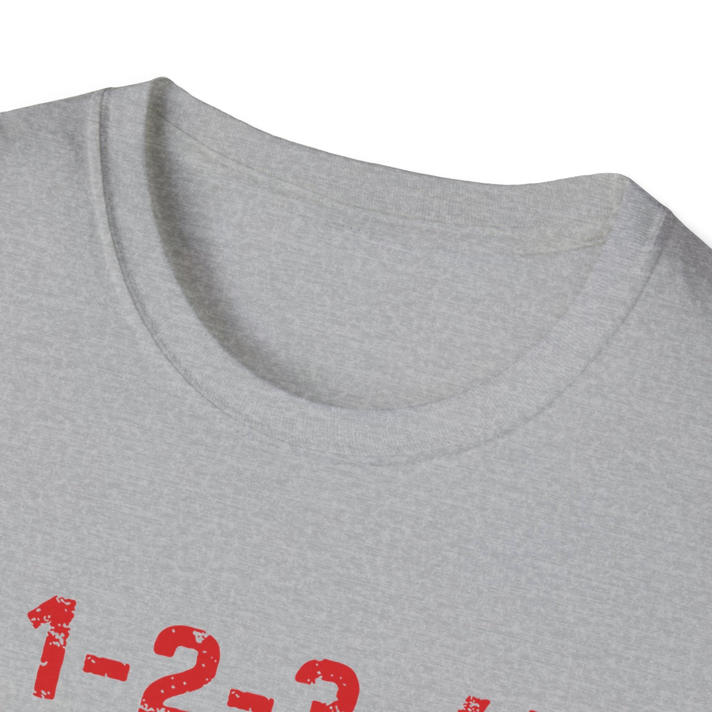 1-2-3-4! Unisex Softstyle T-Shirt - Design for the punk rock fan.