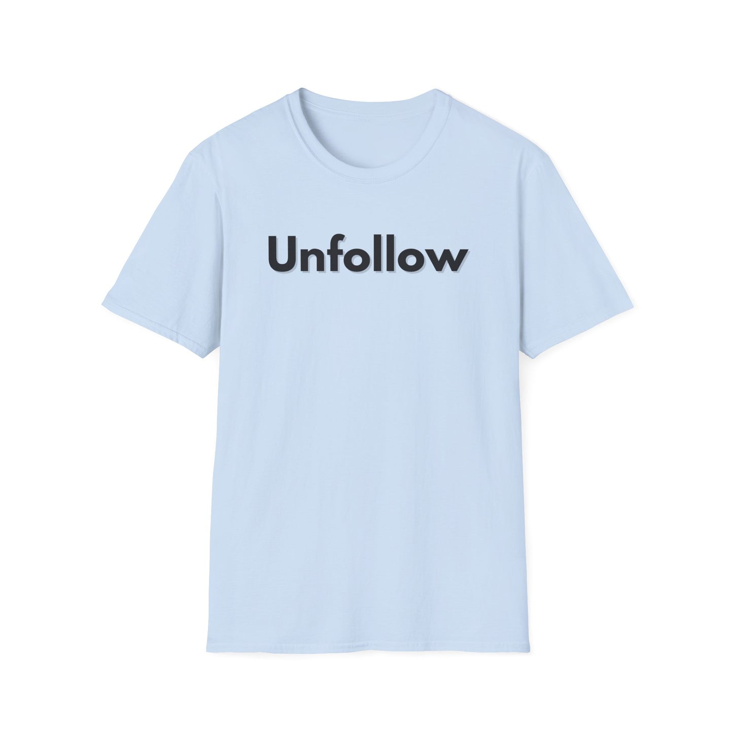 Unfollow-introvert-Tshirt-light blue