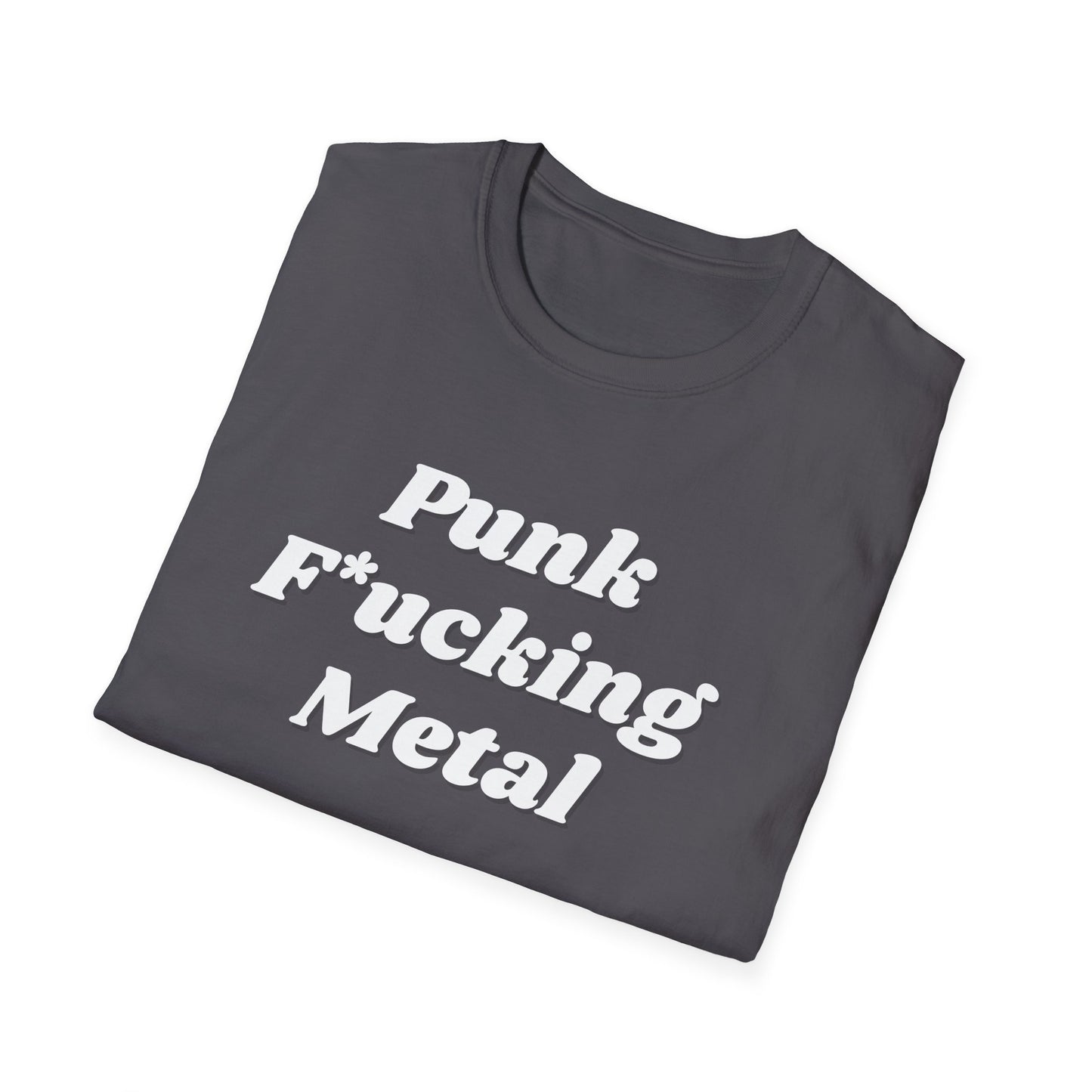 Punk F*cking Metal Unisex Softstyle T-Shirt - Edgy Graphic Tee for Music Lovers