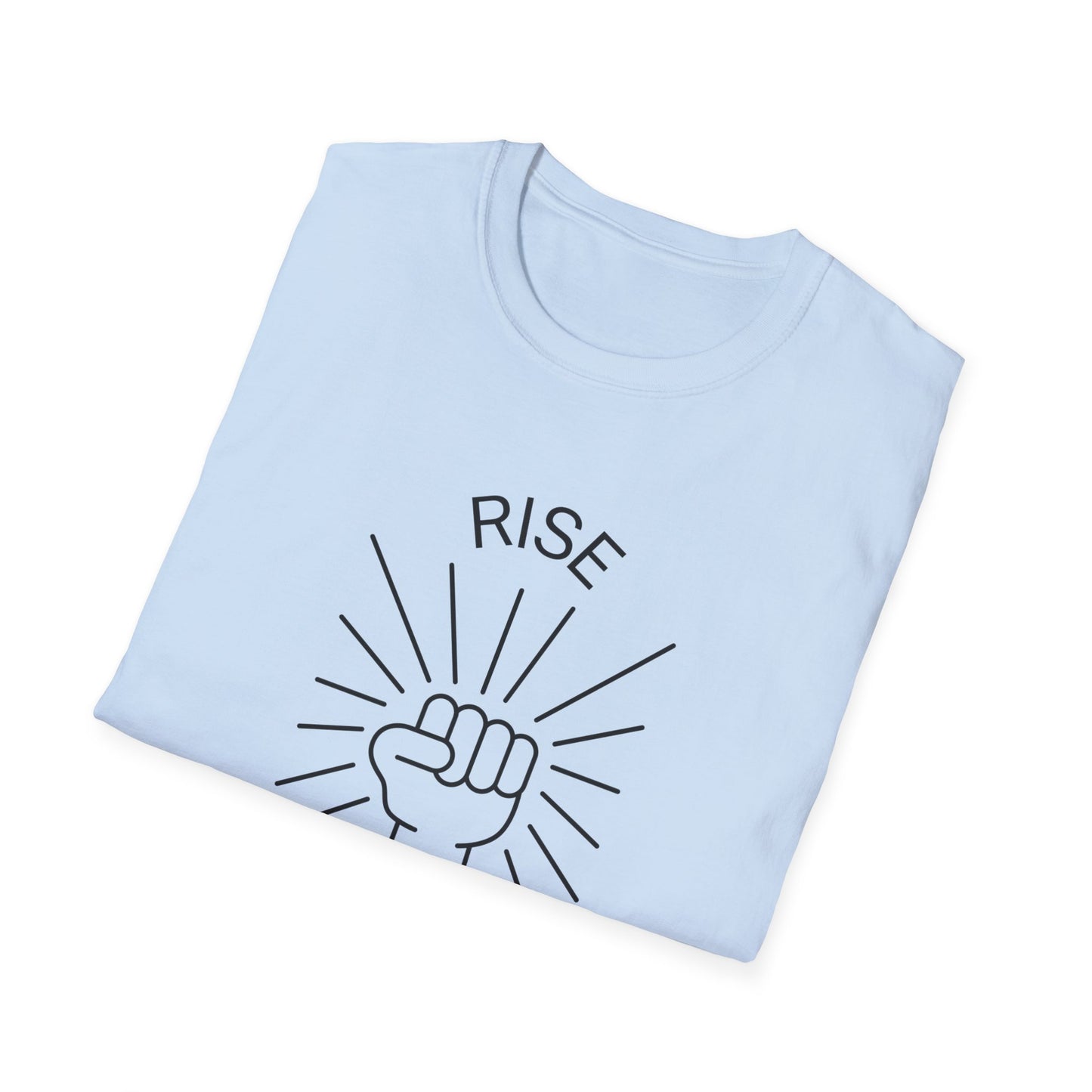 Rise Above Unisex Softstyle T-Shirt - Empowering Graphic Tee