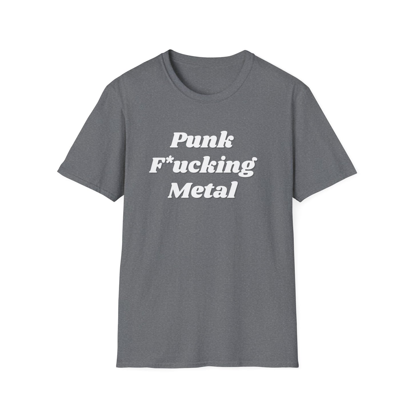Punk F*cking Metal Unisex Softstyle T-Shirt - Edgy Graphic Tee for Music Lovers