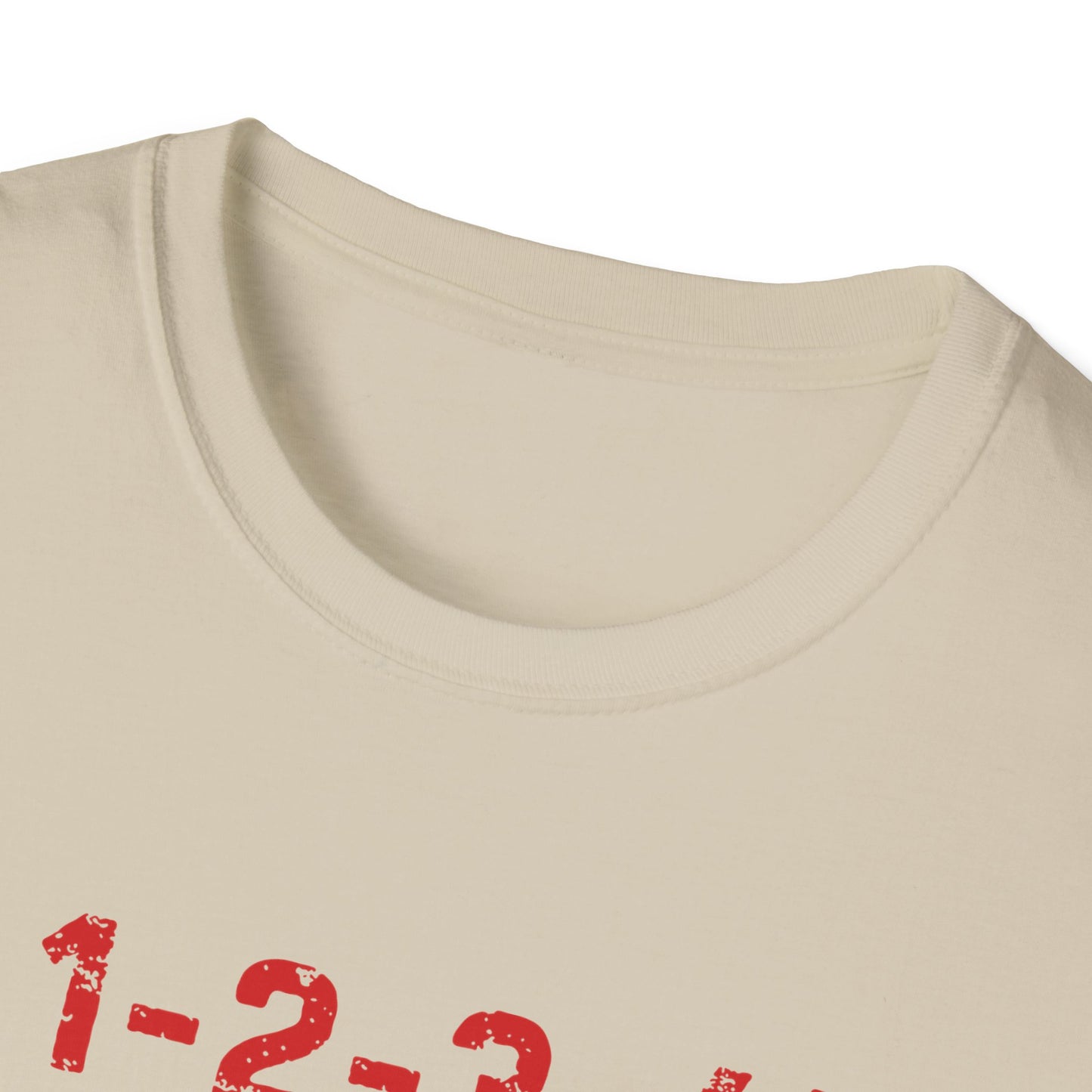 1-2-3-4! Unisex Softstyle T-Shirt - Design for the punk rock fan.