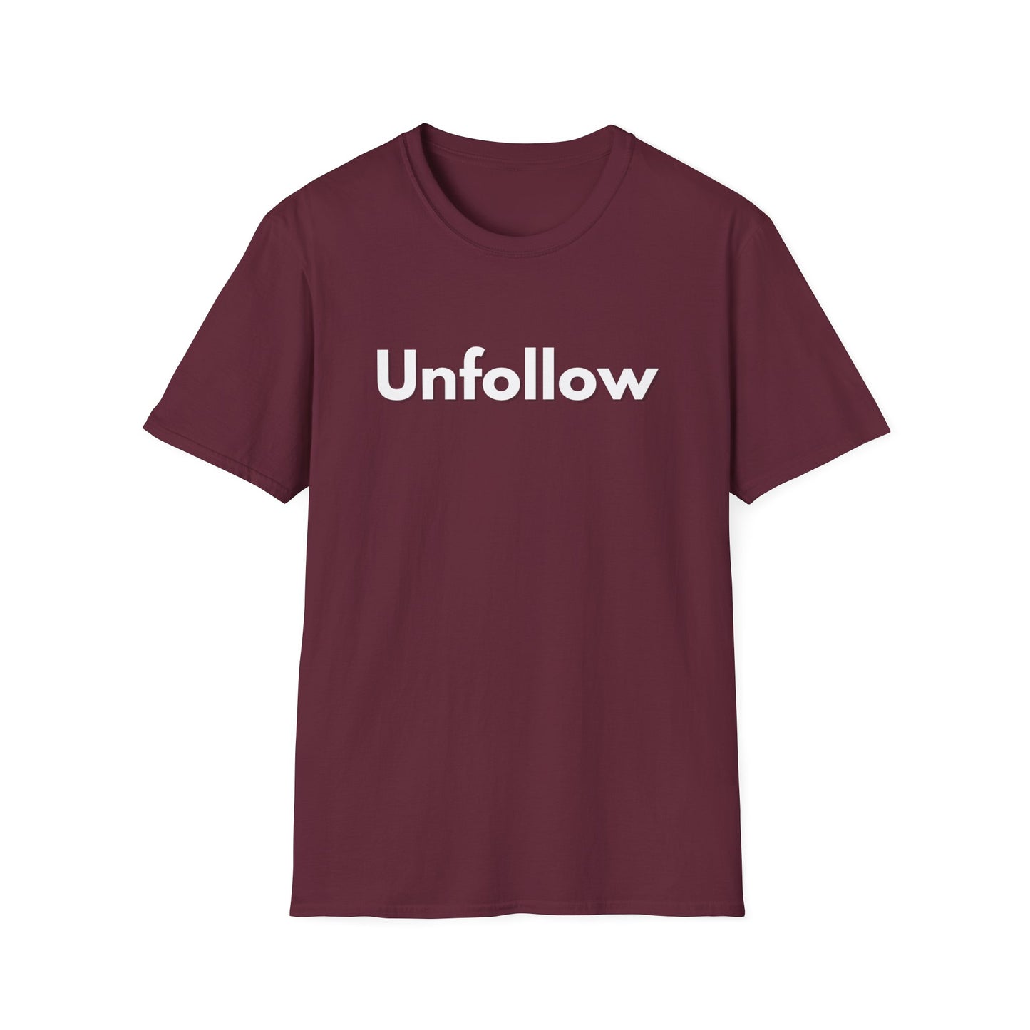 Unfollow-introvert-Tshirt-dark red