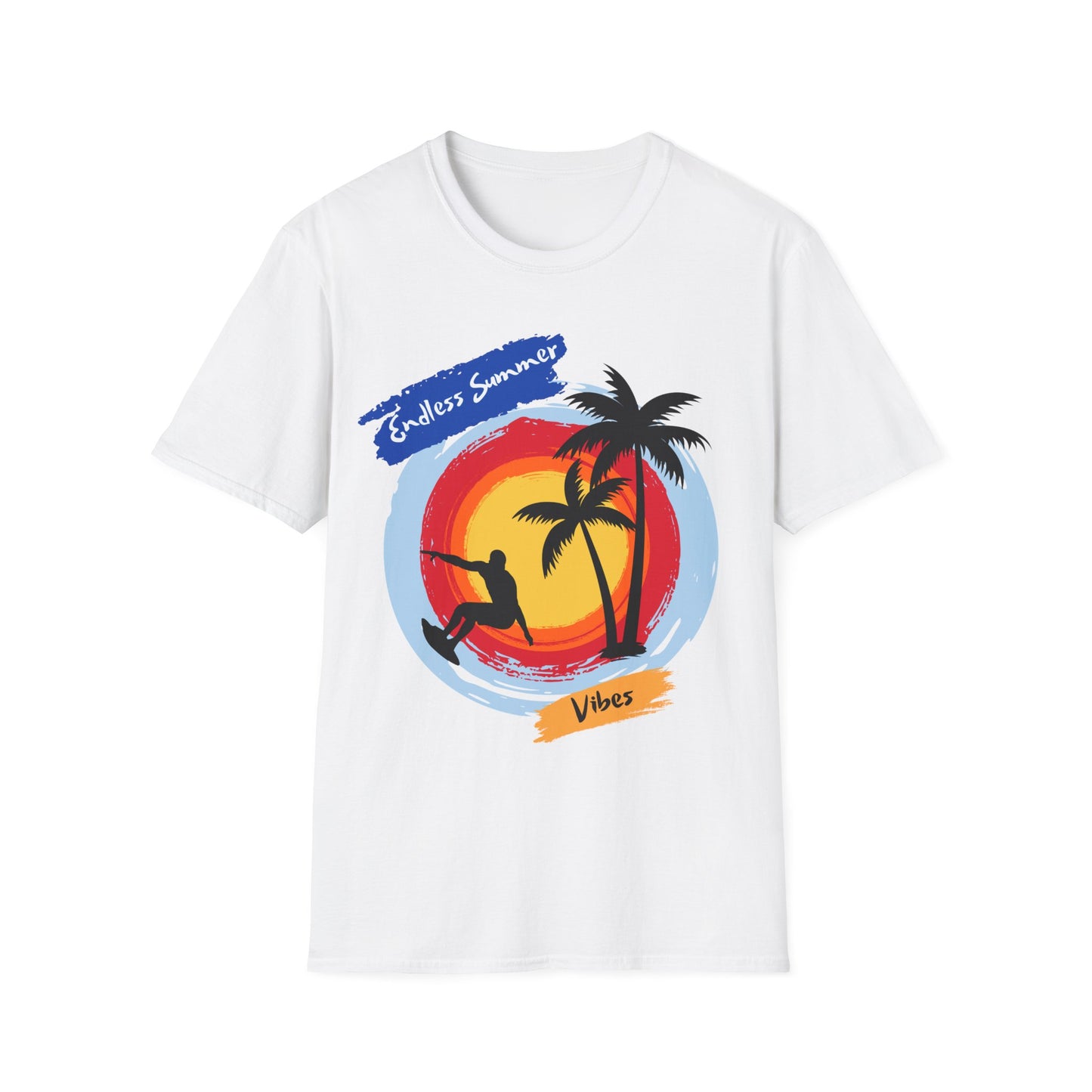 endless summer surf T-shirt-white