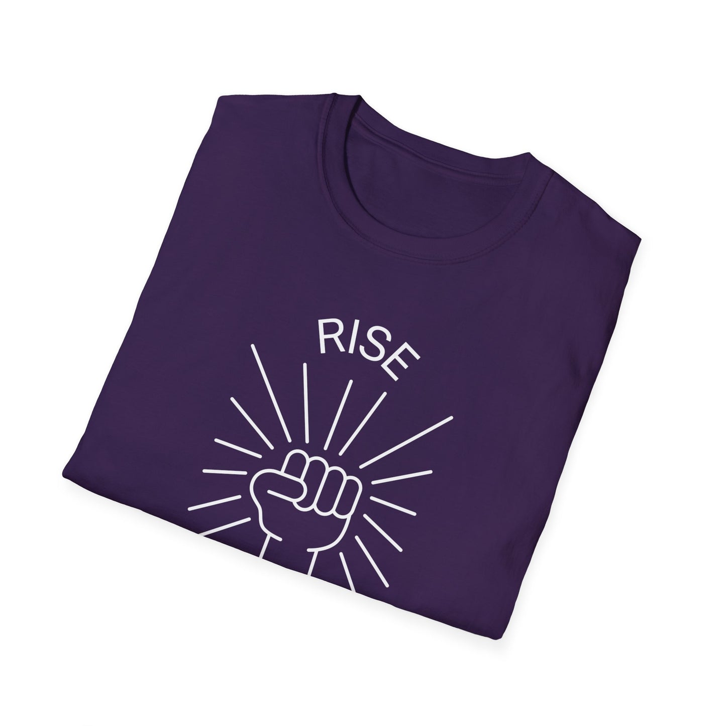 Rise Above Unisex Softstyle T-Shirt - Empowering Graphic Tee