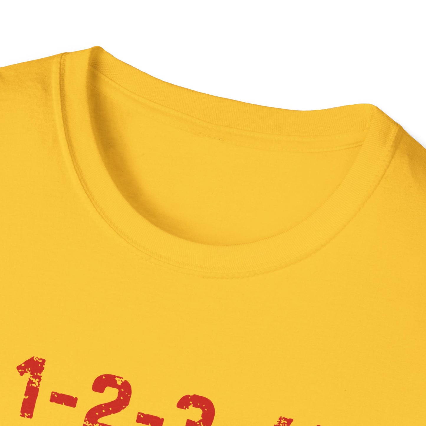 1-2-3-4! Unisex Softstyle T-Shirt - Design for the punk rock fan.