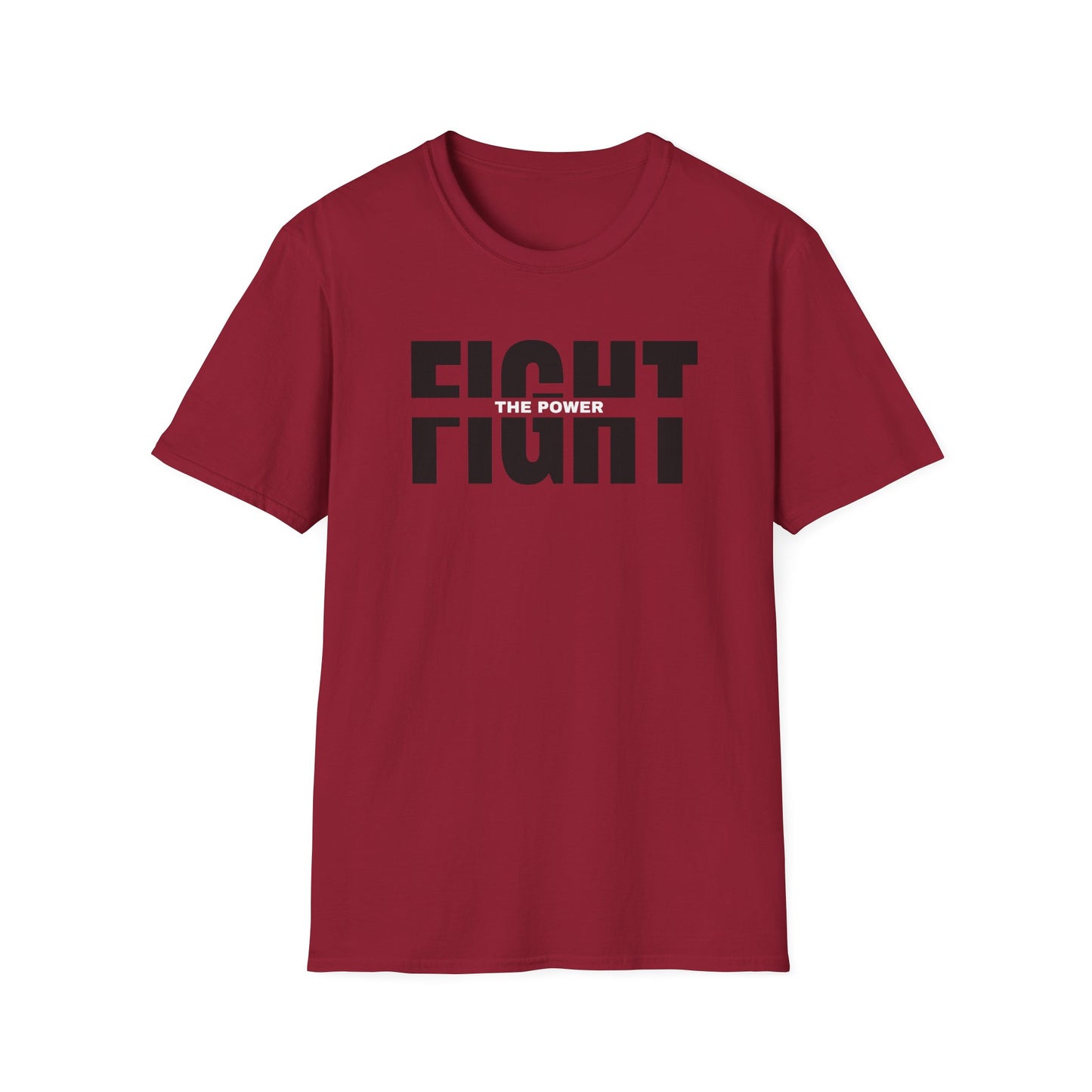 fight the pwer t-shirt-dark red