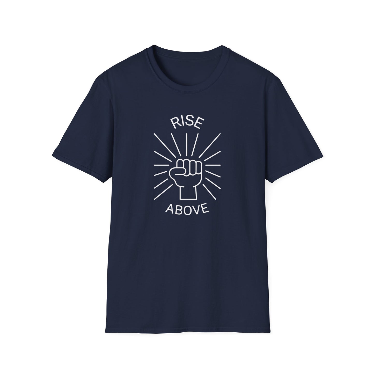 rise above T-shirt-dark blue