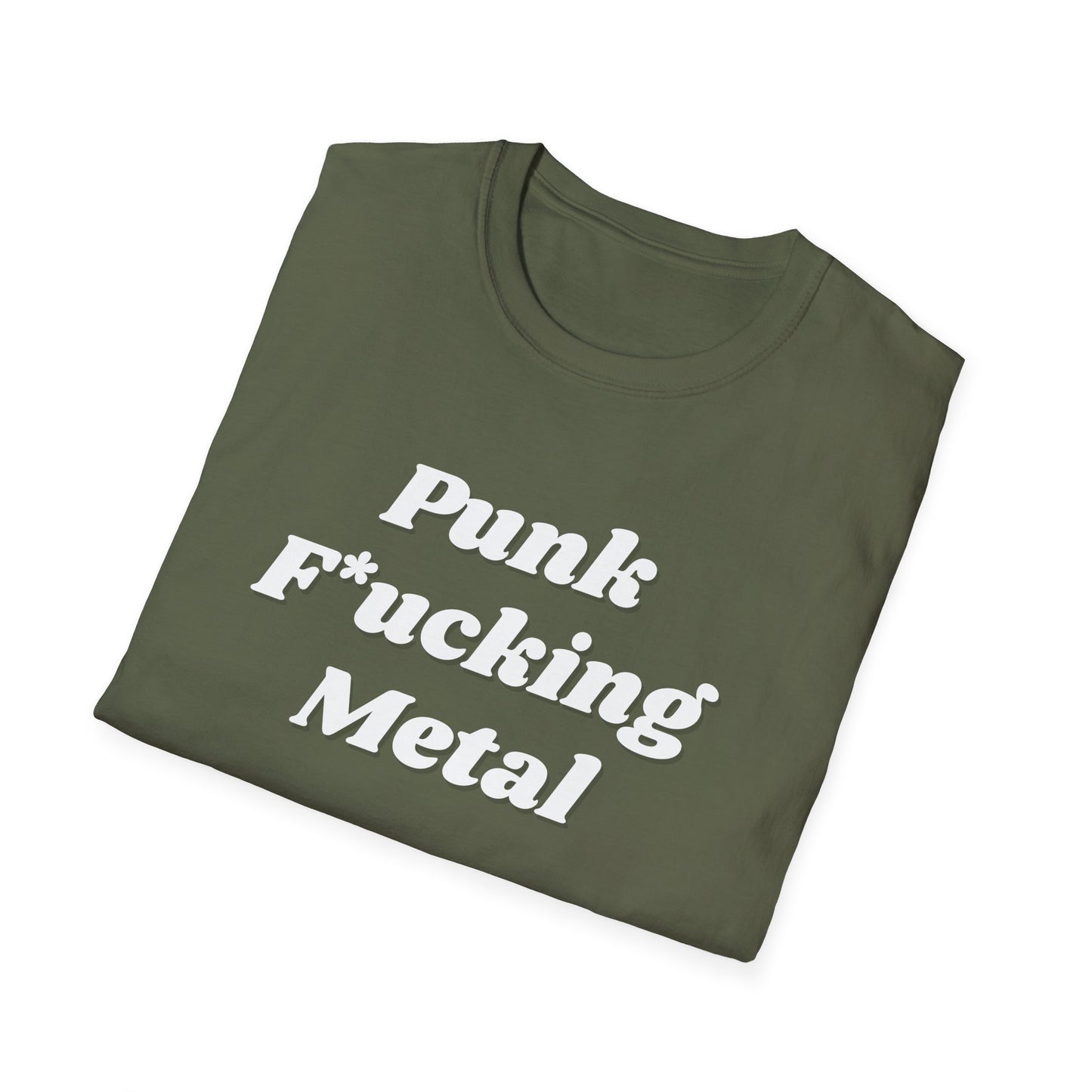 Punk F*cking Metal Unisex Softstyle T-Shirt - Edgy Graphic Tee for Music Lovers