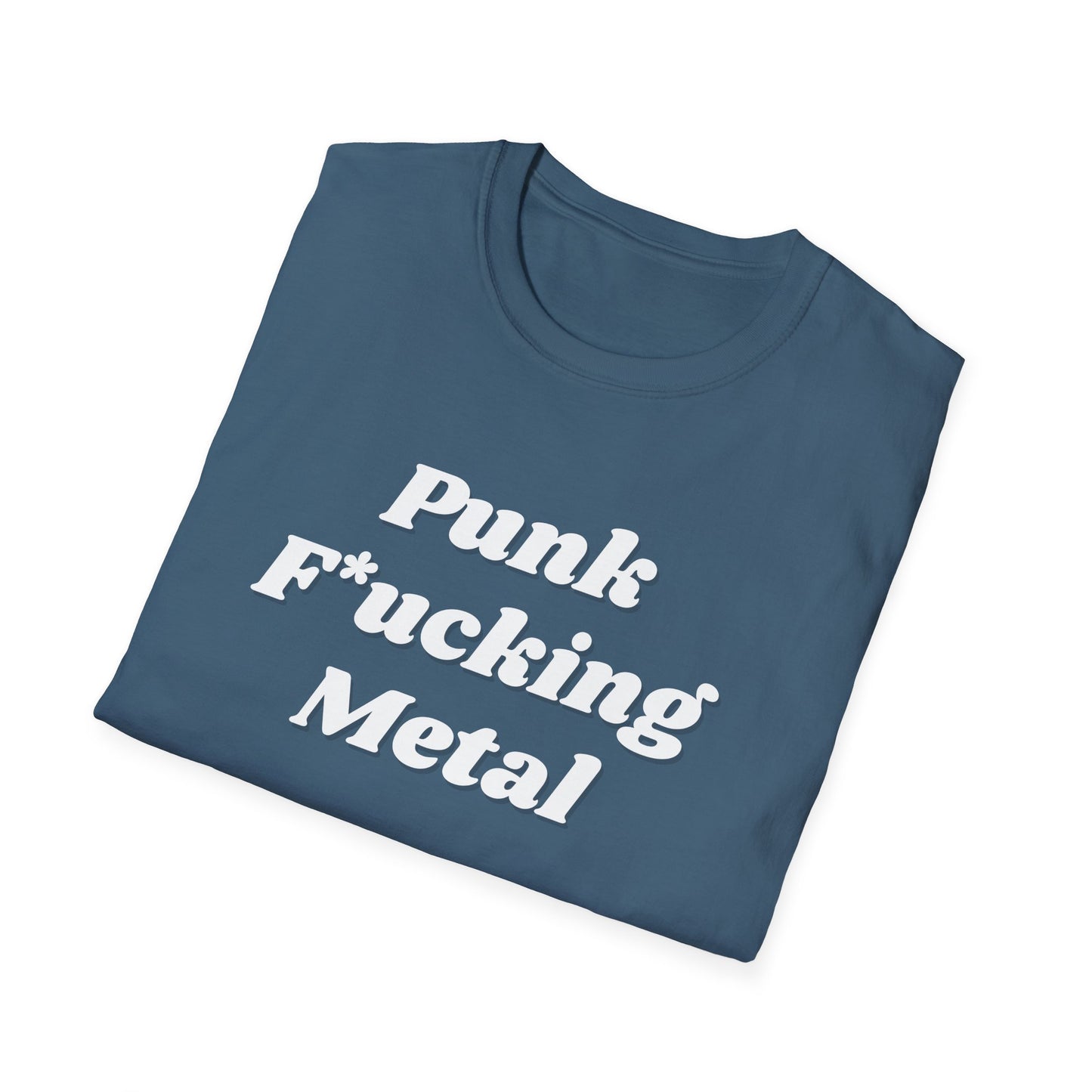 Punk F*cking Metal Unisex Softstyle T-Shirt - Edgy Graphic Tee for Music Lovers