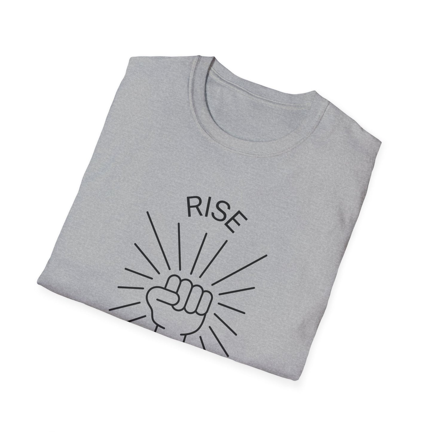 Rise Above Unisex Softstyle T-Shirt - Empowering Graphic Tee