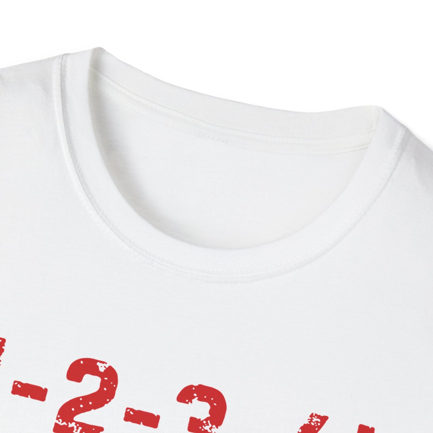 1-2-3-4! Unisex Softstyle T-Shirt - Design for the punk rock fan.