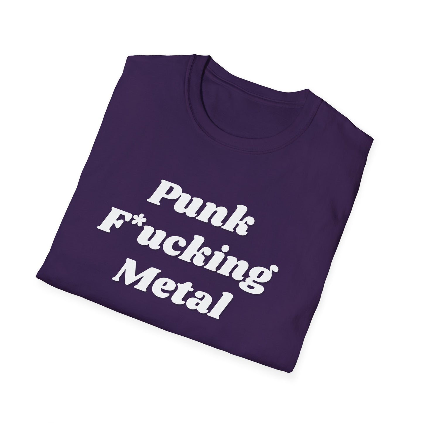 Punk F*cking Metal Unisex Softstyle T-Shirt - Edgy Graphic Tee for Music Lovers