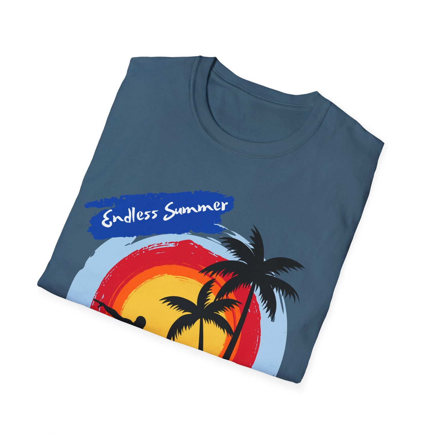 Endless Summer Vibes Unisex Softstyle T-Shirt. Design for the surfer.