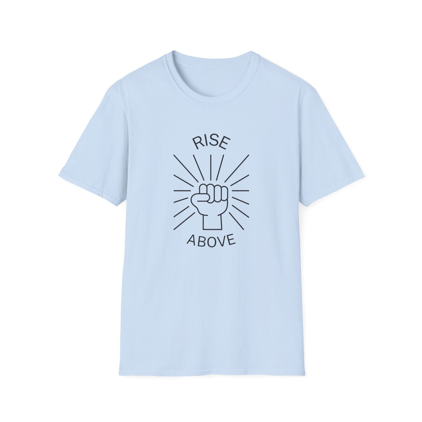 rise above-T-shirt-light blue