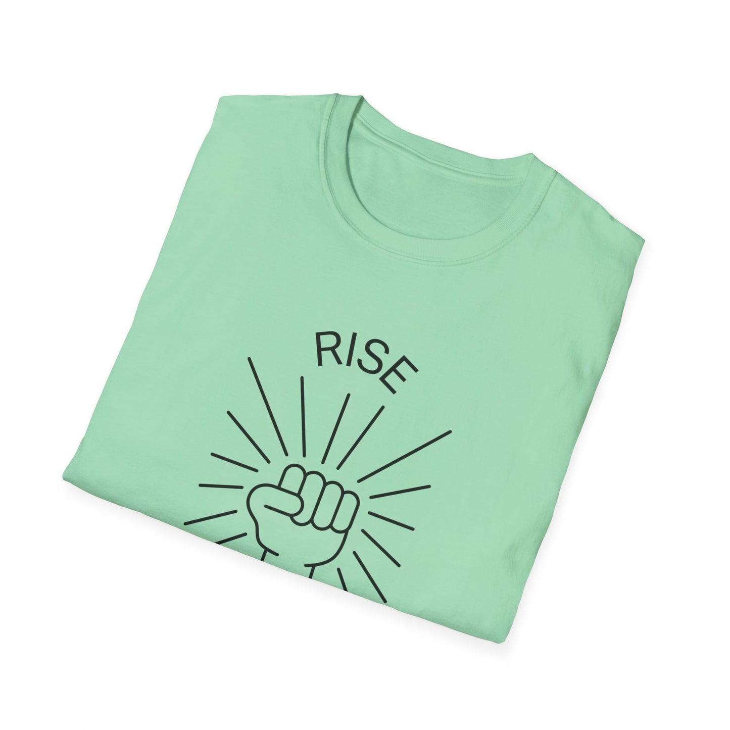 Rise Above Unisex Softstyle T-Shirt - Empowering Graphic Tee