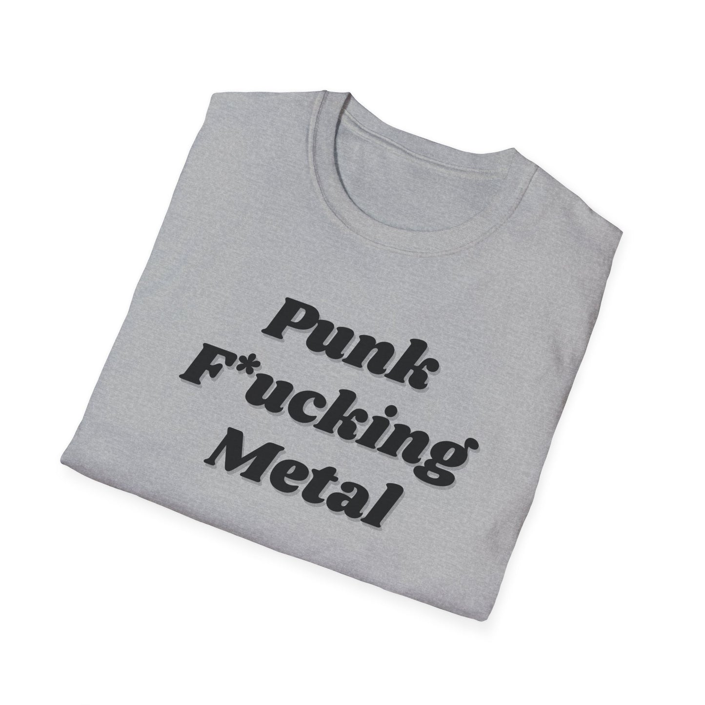 Punk F*cking Metal Unisex Softstyle T-Shirt - Edgy Graphic Tee for Music Lovers